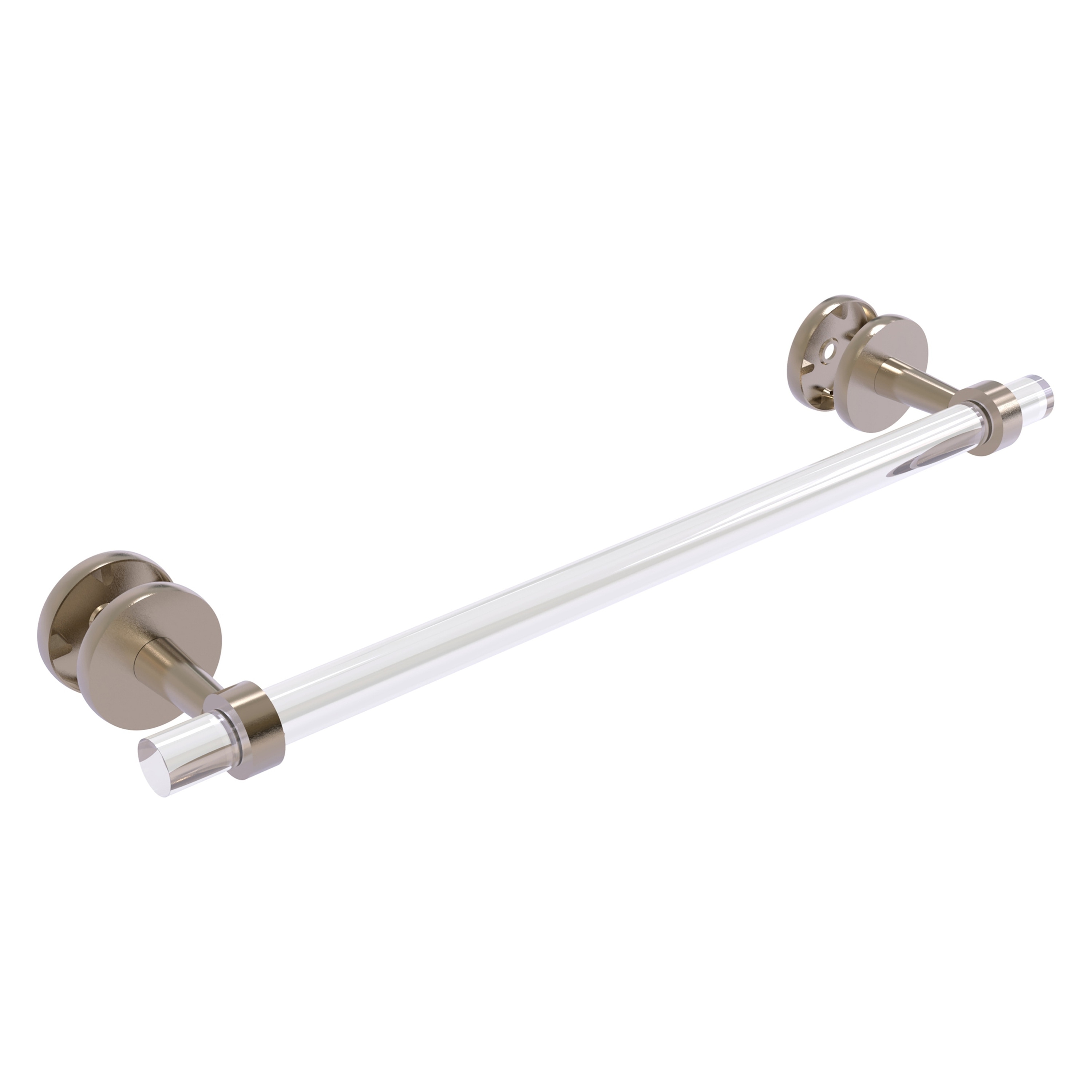 Allied Brass CV-41-SM-18-PEW Clearview 18-in Antique Pewter Wall mount Single Towel Bar
