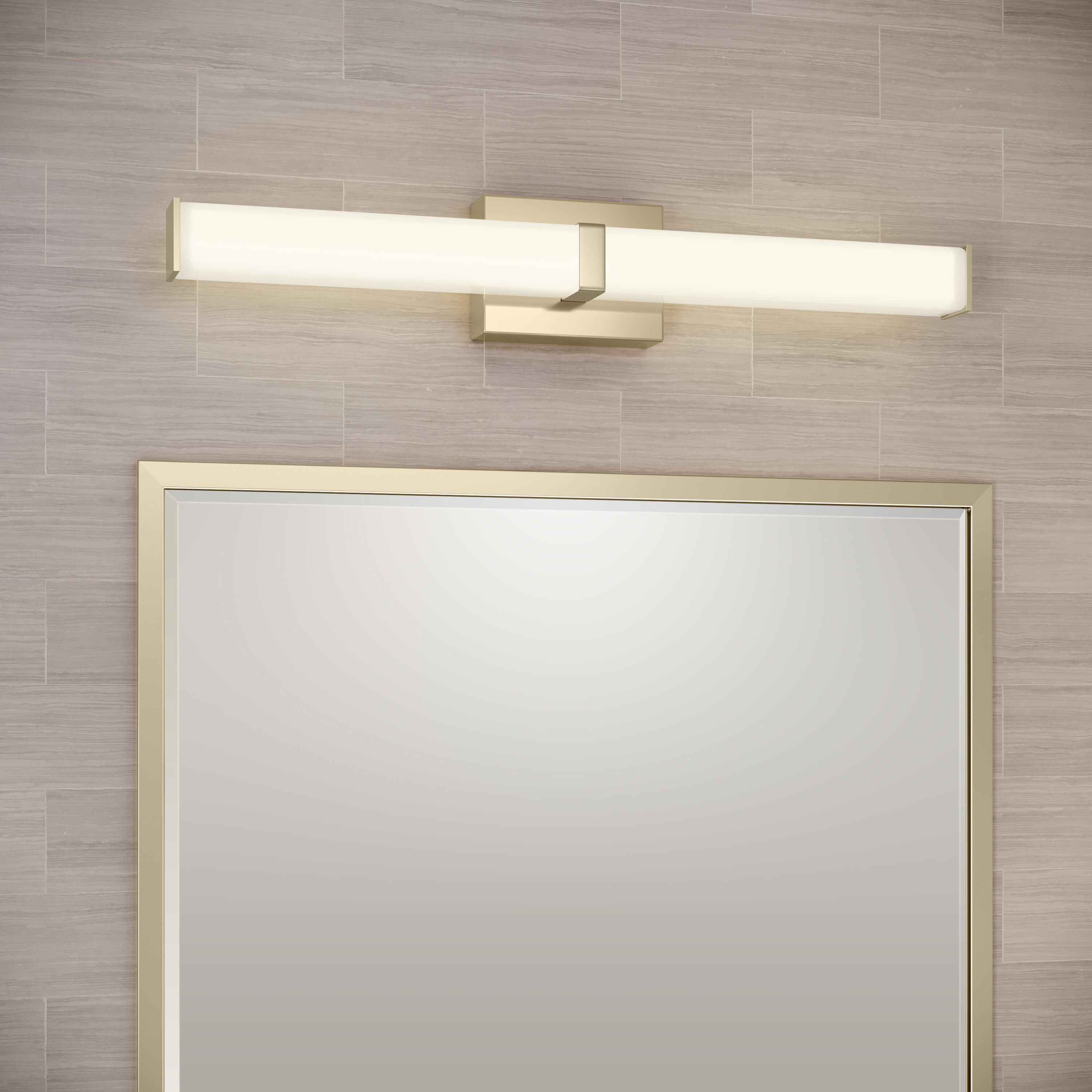 Millennium Lighting Tron 5.12-in 1 Light Brushed Gold Integrated LED Modern/contemporary Bathroom Vanity light bar