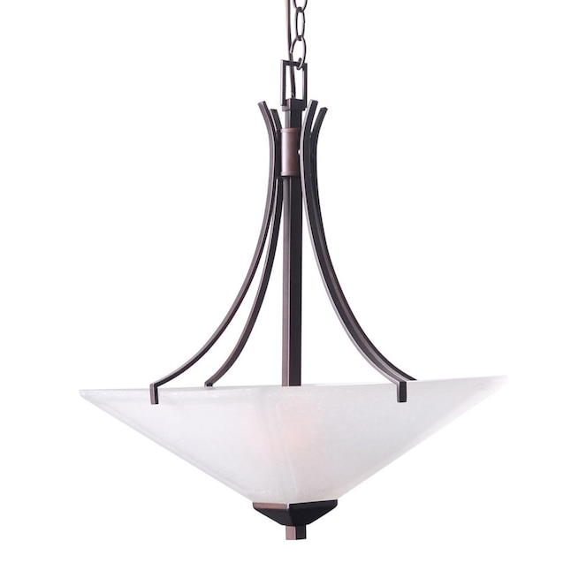 Frosted Glass Bowl Pendant Light, Brushed Bronze Hanging Light Fixtures