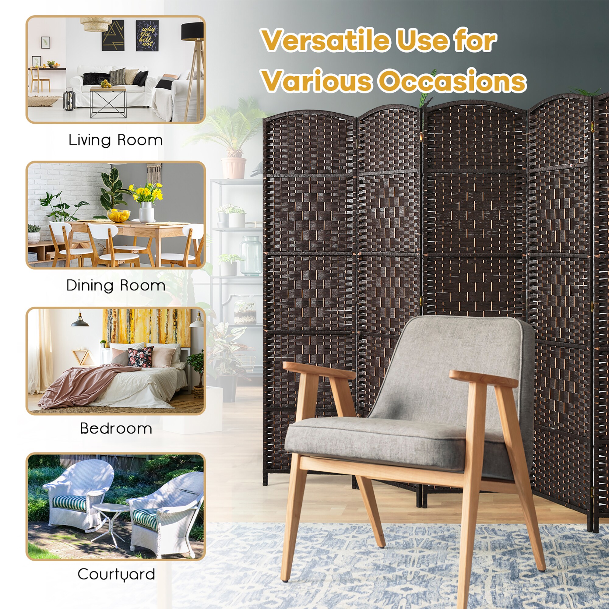 Costway SXL00109 Indoor-Privacy-Screens - View #10