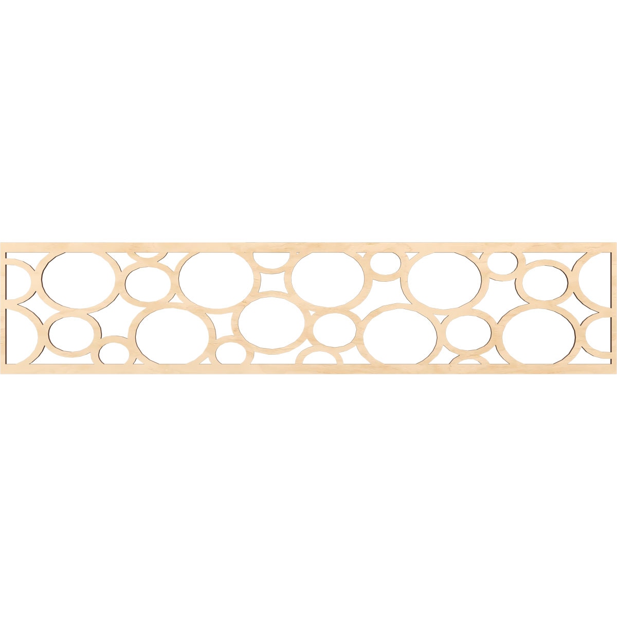 Ekena Millwork MLDA10X46HEMBI Hemingway Fretwork Flat Trim 10-in x 3.9-ft Birch Brown Unfinished 2156164 Pierced Wall Panel Moulding