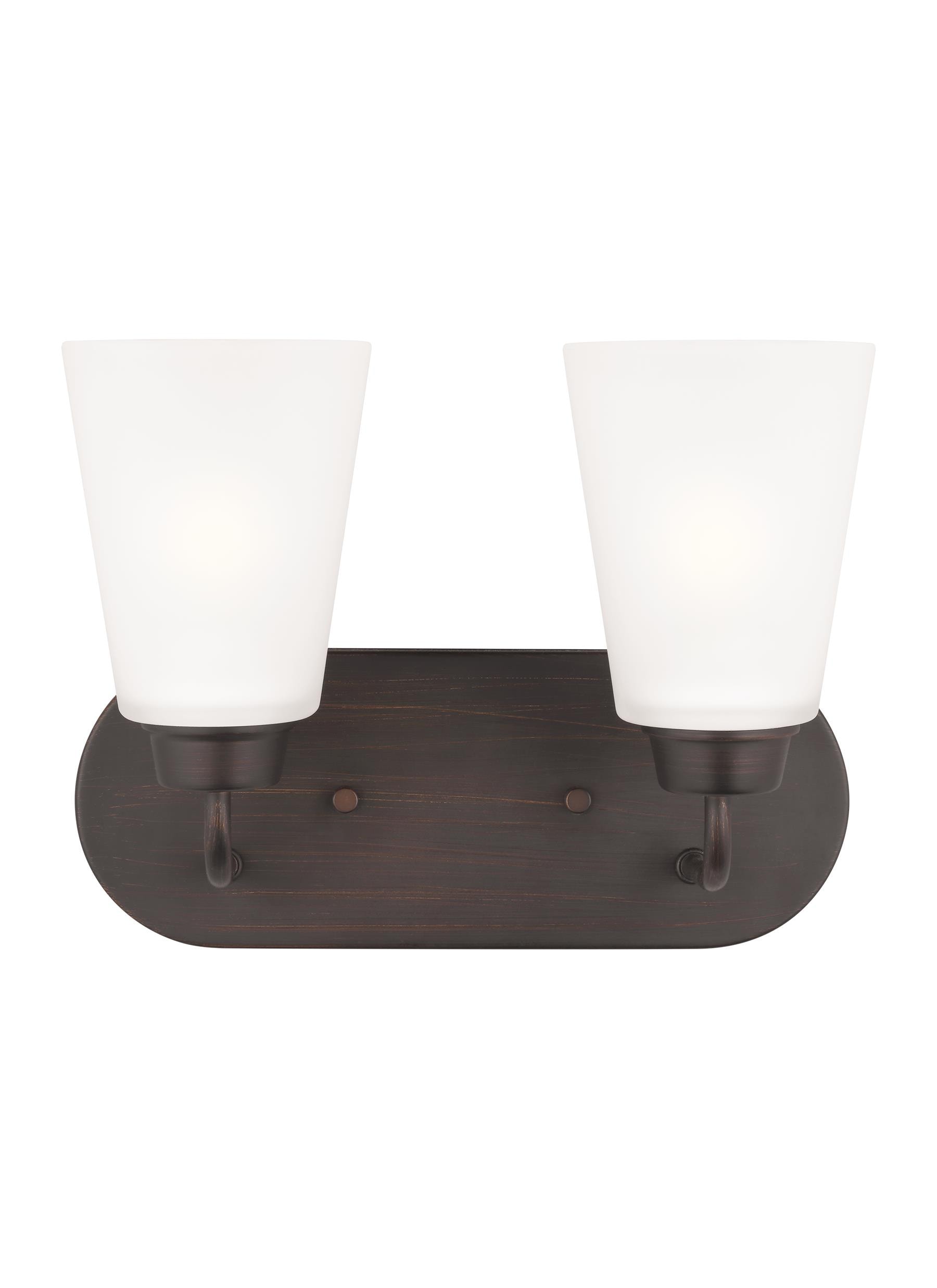 Generation Lighting 4415202-710 Kerrville 12-in 2 -Light Bronze Transitional Vanity light