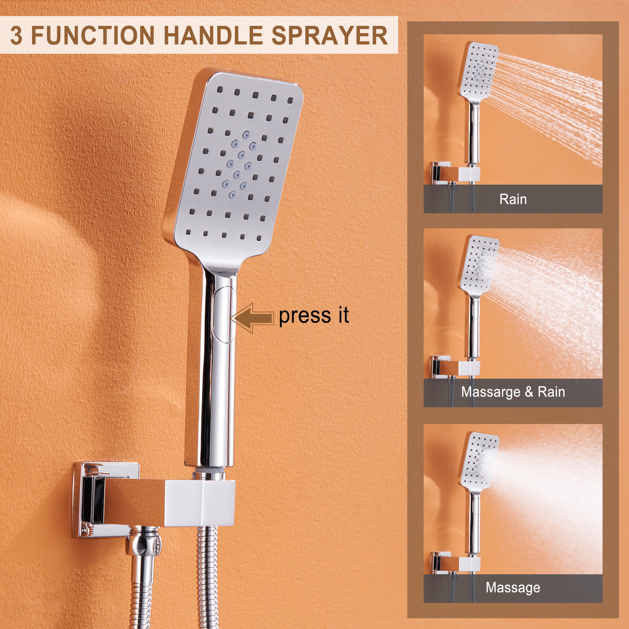 Clihome CL-013MB-SL Showerhead-Bar-Panels - View #4