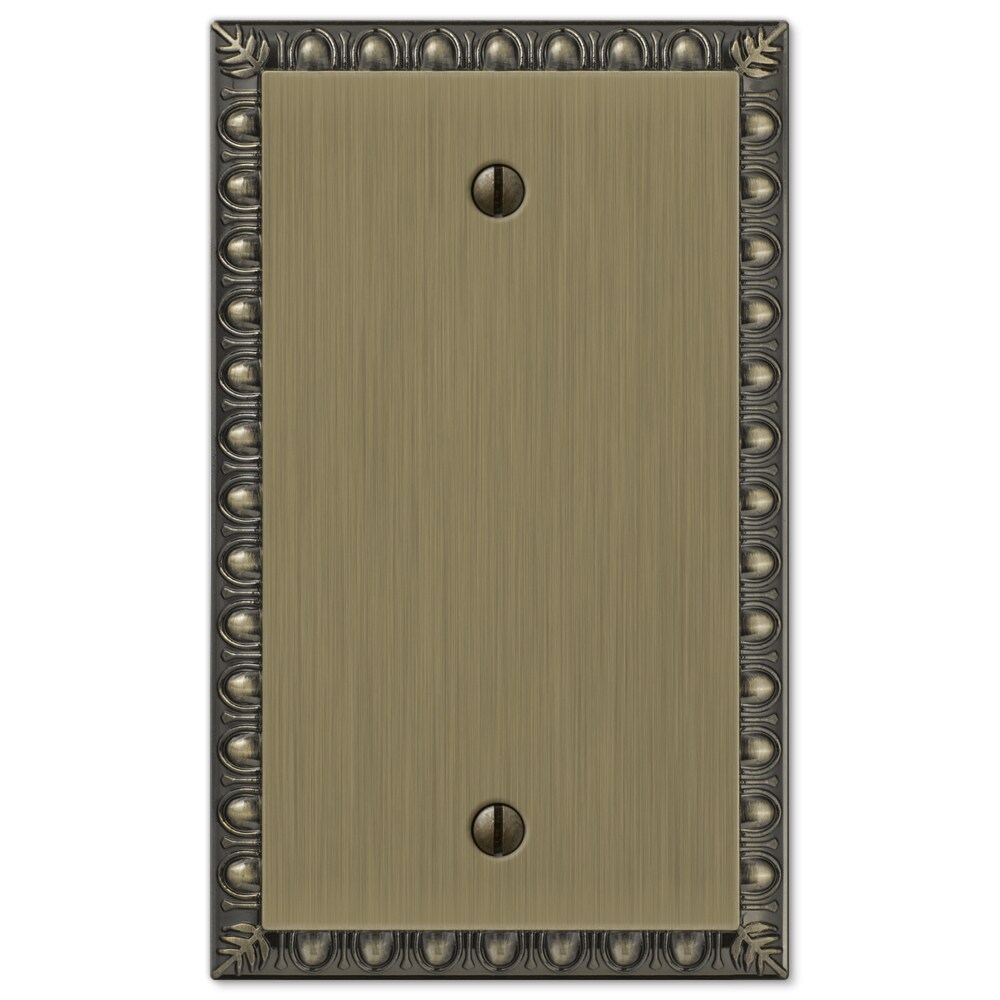 Amerelle 90BBB 1 -Gang Specialty Size Brushed Brass Metal Indoor Blank Wall Plate