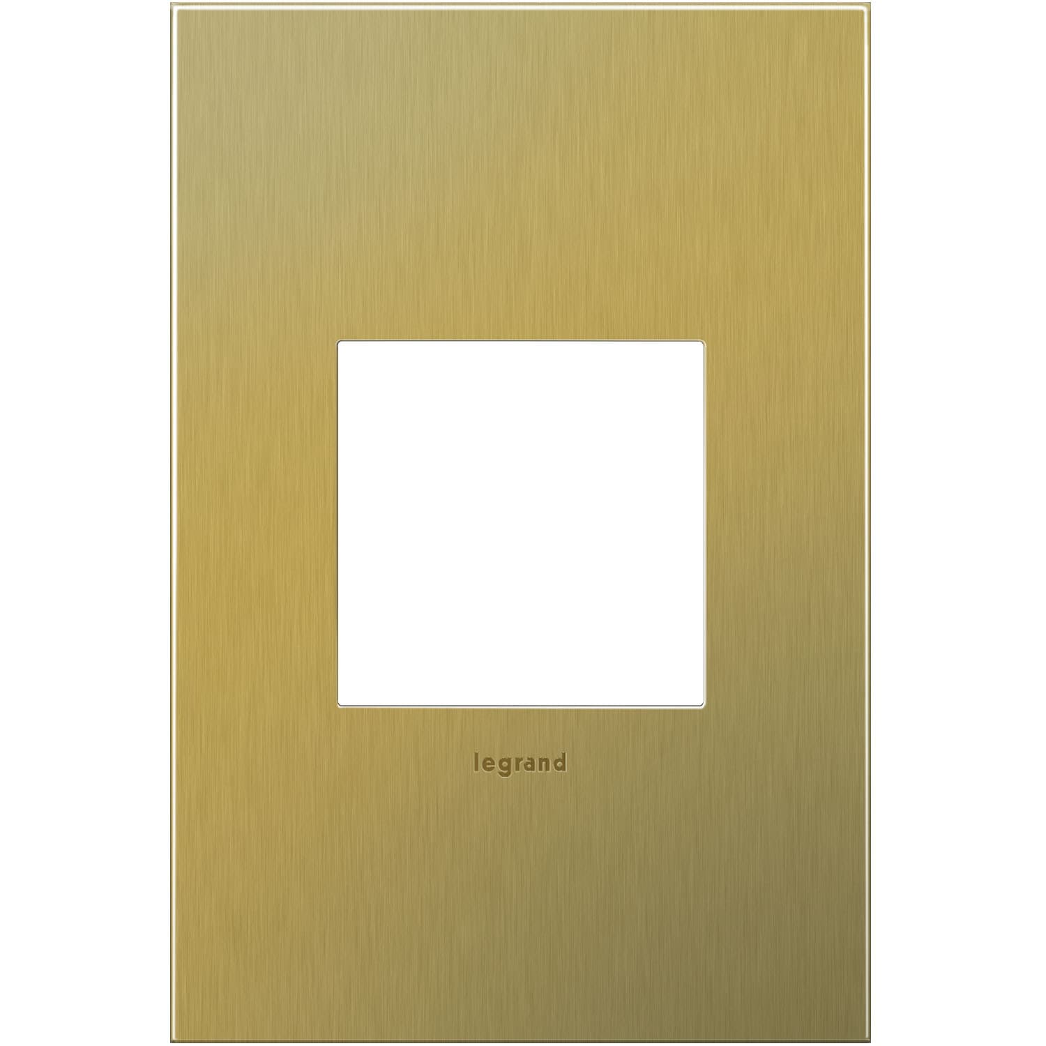 Legrand Adorne 1-Gang Specialty Size Brushed Brass Metal Indoor ...