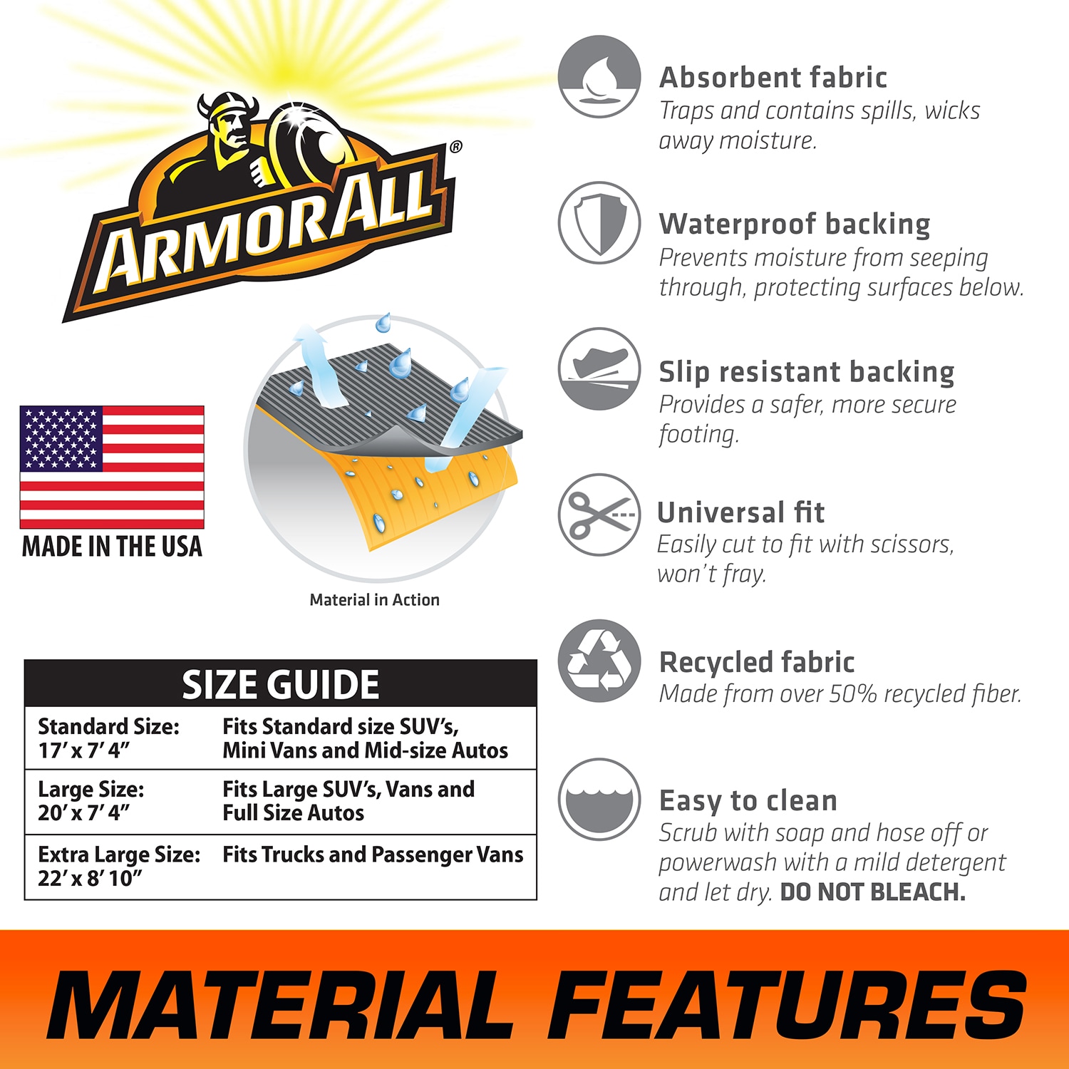 Armor All 22-ft x 8-5/6-ft x 130-mil T Polyester Garage Flooring Roll  (194.33-sq ft) in the Garage Flooring Rolls department at