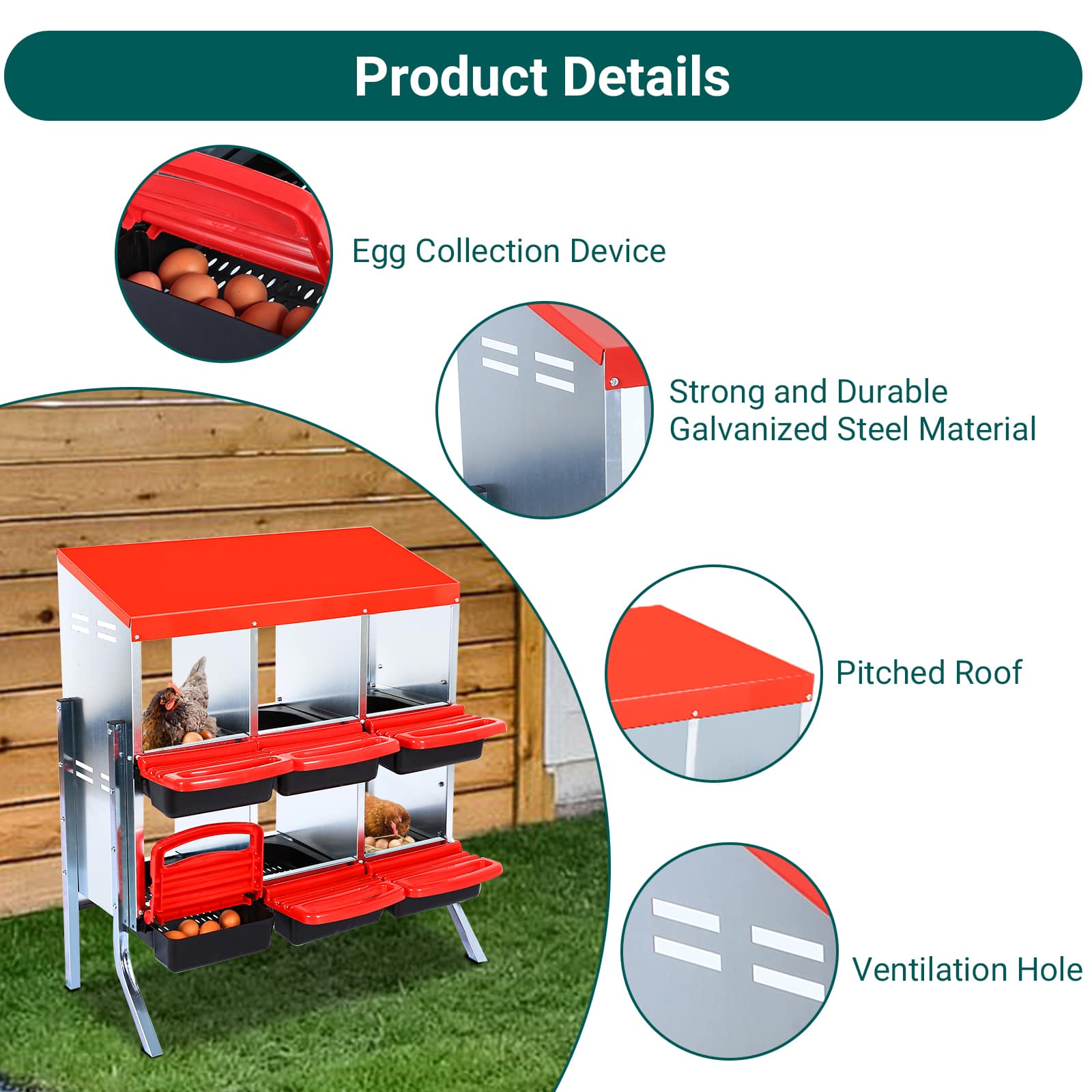 Qeetex WLS-PHO-15FE31DS Chicken-Coops-Rabbit-Hutches - View #2