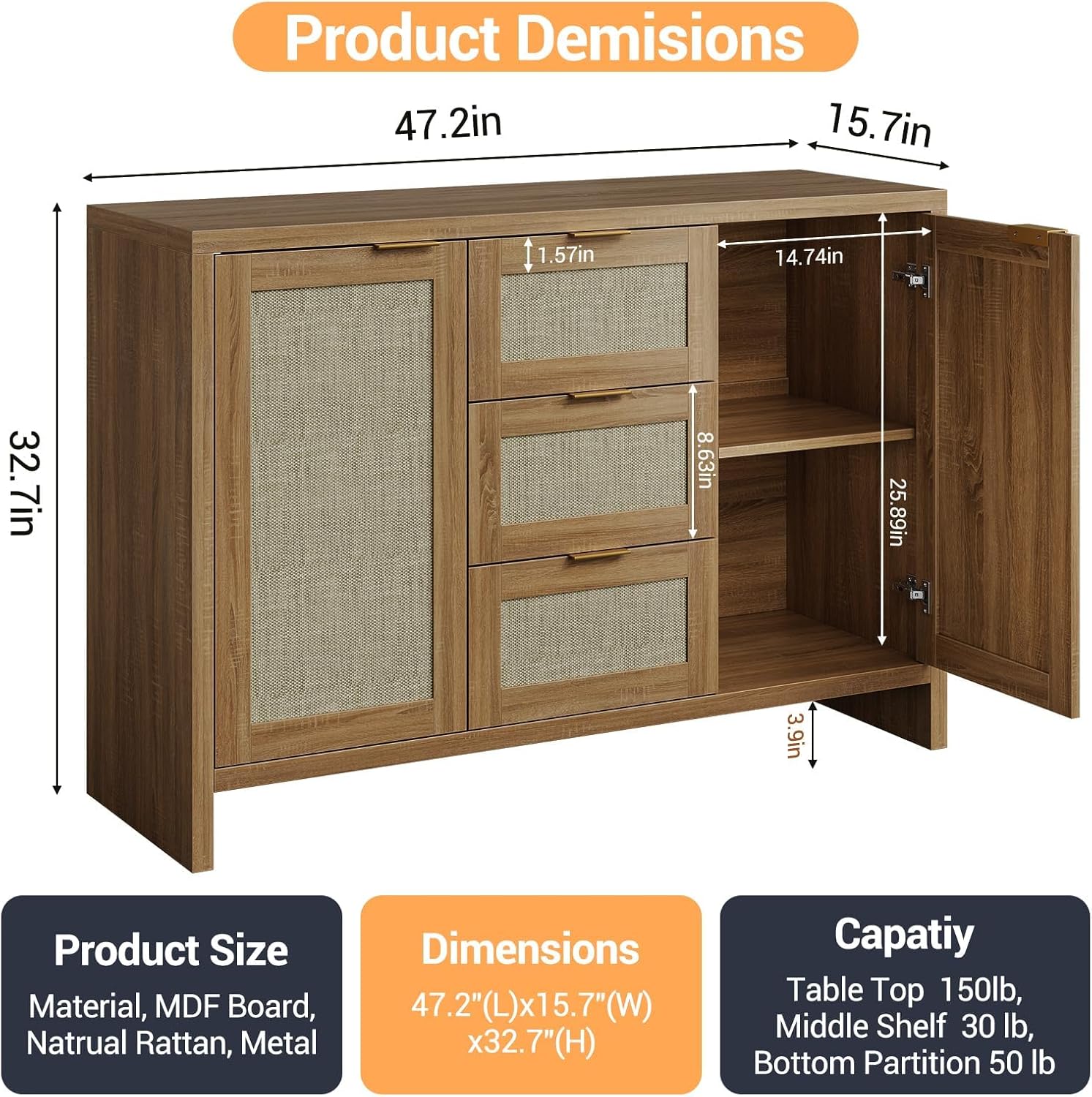 Der Rose PHO-33C3AMG3-HF2 Storage-Drawers - View #3