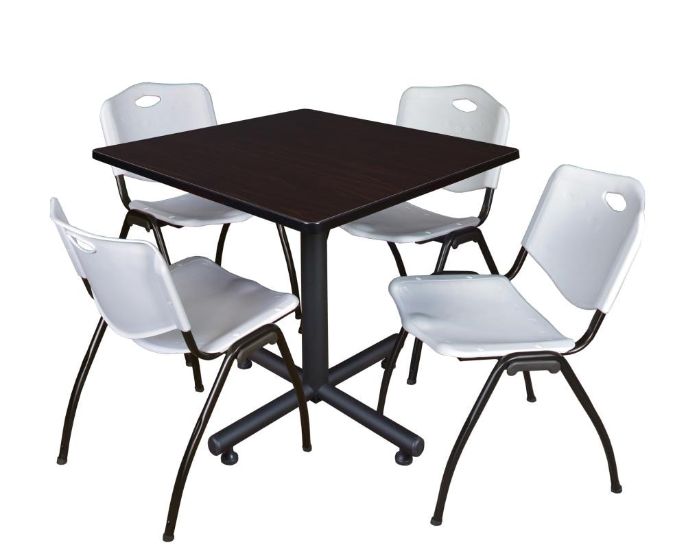 Regency TKB3636MW47GY Breakroom Brown 4-Person Training Table (36-in W x 29-in H)
