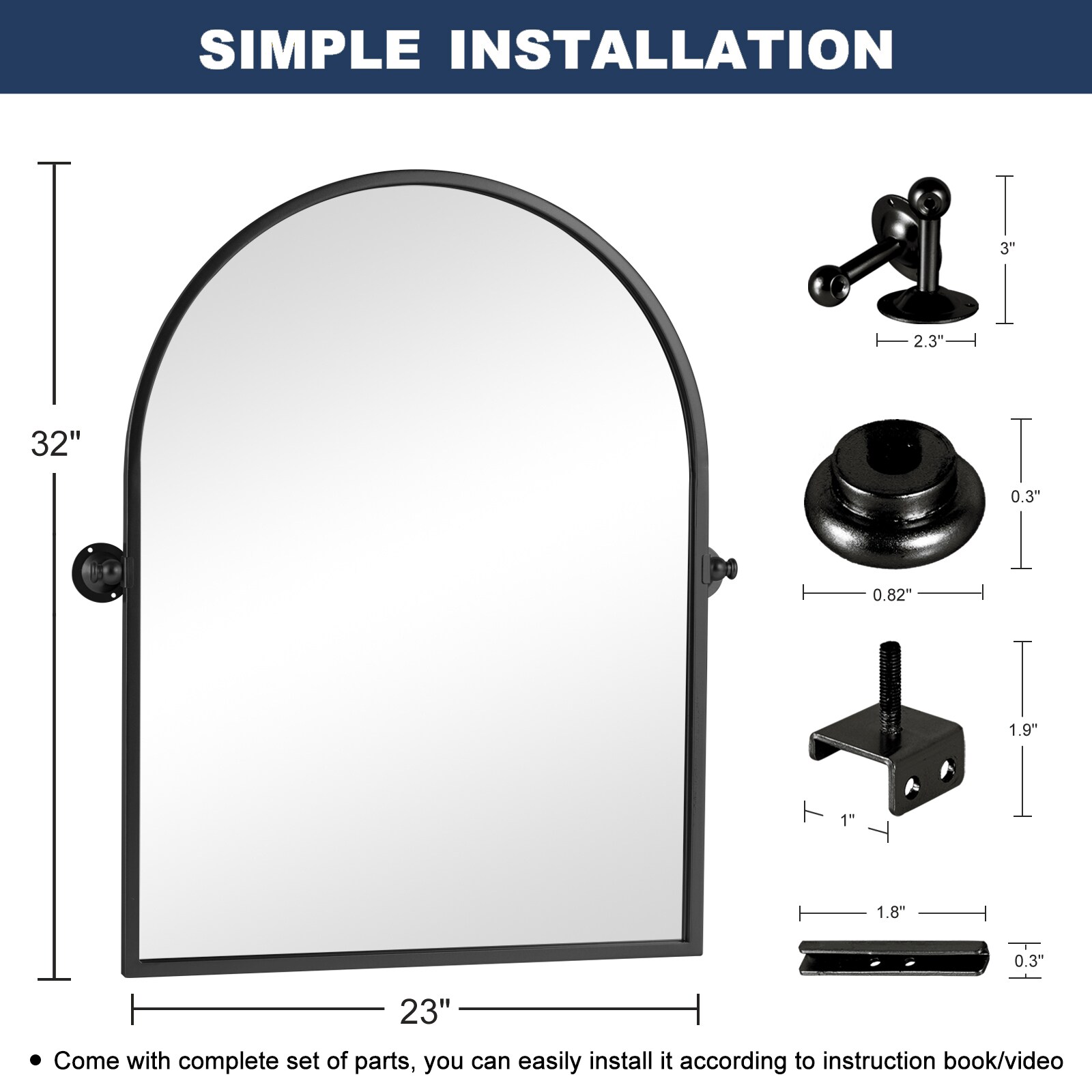 Dovelina LS-A-MR01070 Framed-Bath-Mirrors - View #7