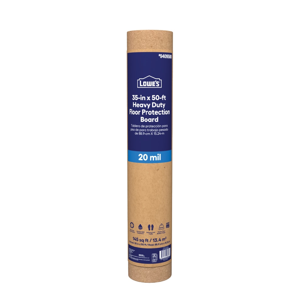 Lowe's Heavy Duty Floor Protection 35-in x 50-ft Non-adhesive Premium Heavy-duty board