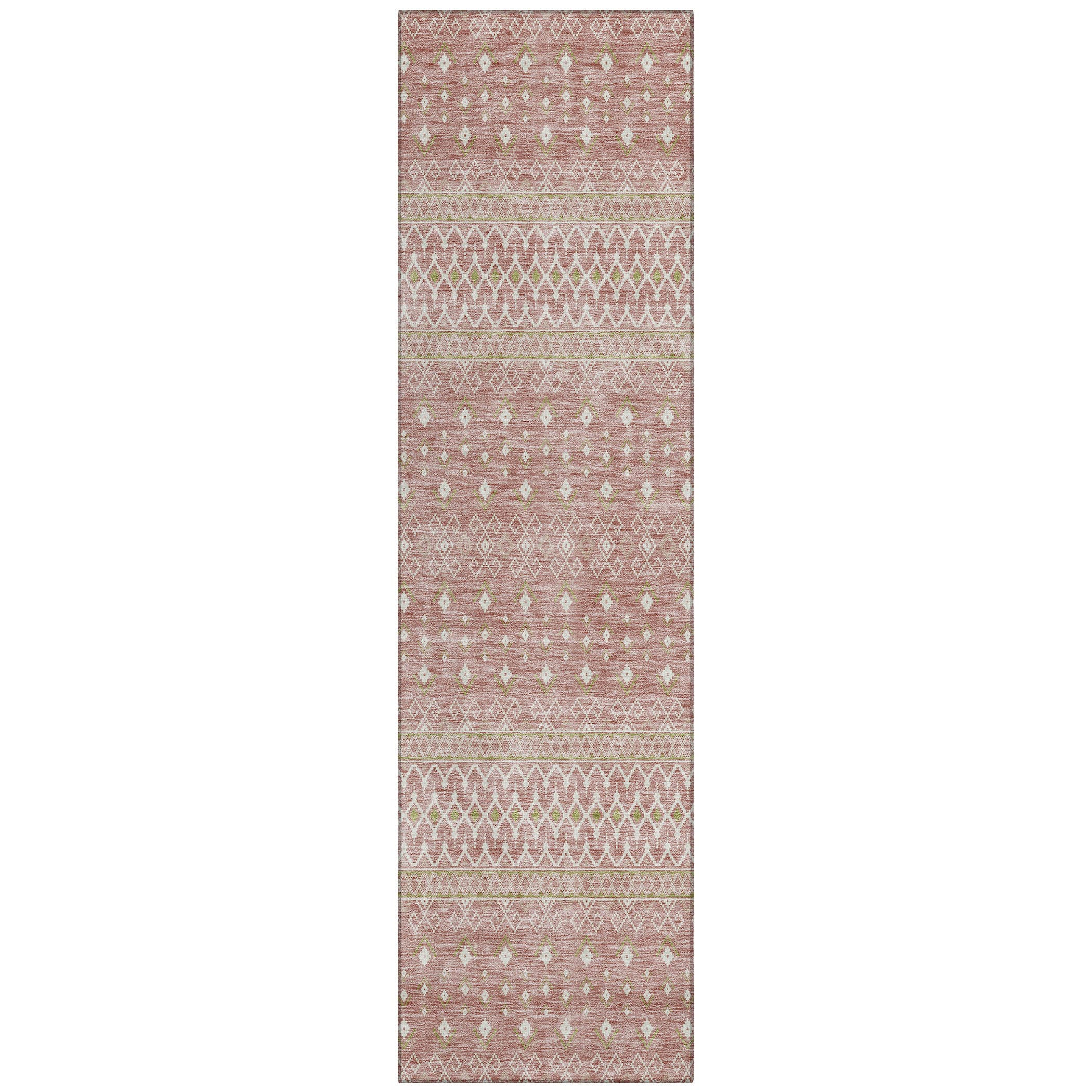 Addison Rugs ACN709BL2X8 Chantille ACN709BL 2 x 7 (ft) Polyester Blush Rectangular Indoor/Outdoor Geometric Machine washable Area rug