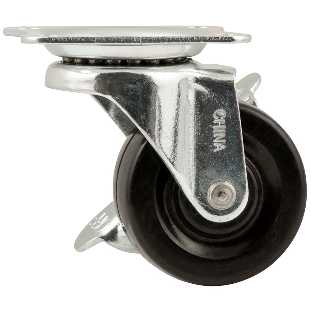 2-Piece 100mm Grey TPR Double Ball Bearing Caster - Swivel with