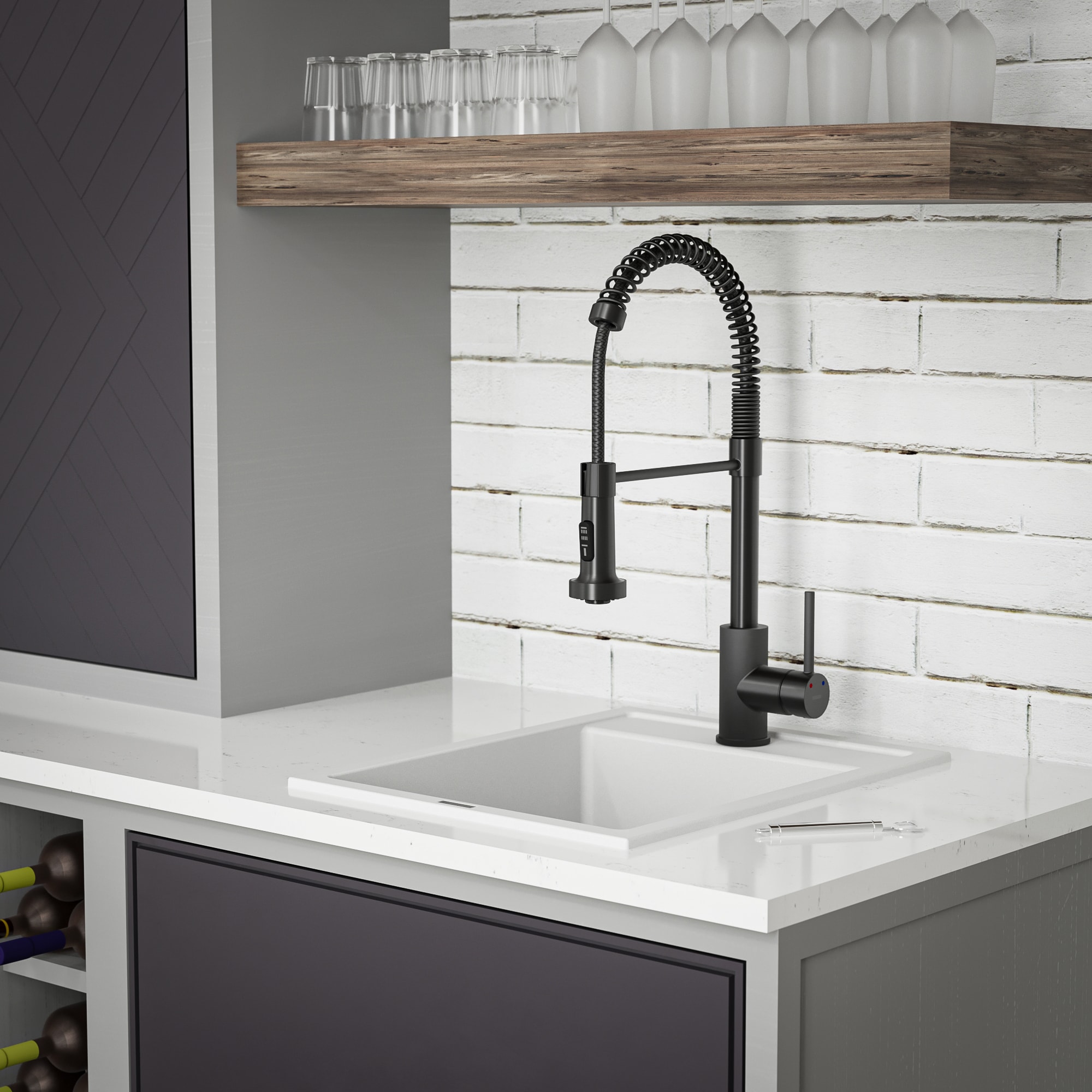 Karran QT-825-WH Bar-Prep-Sinks - View #9