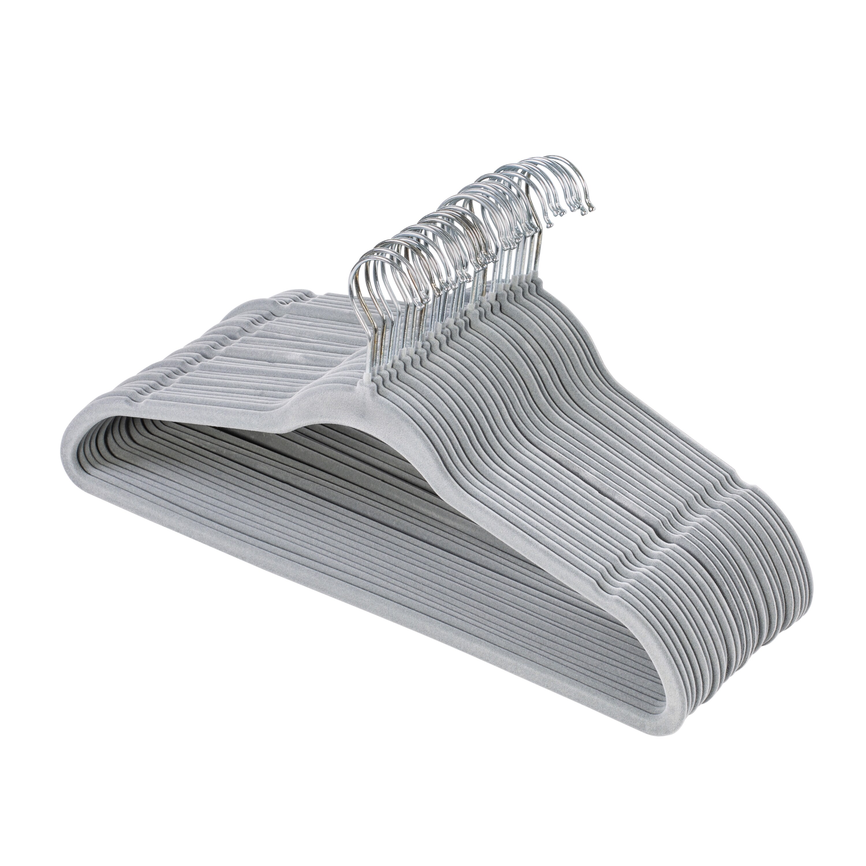 Honey-Can-Do 50-Pack Plastic Non-slip Grip Clothing Hanger (Grey) in the  Hangers department at