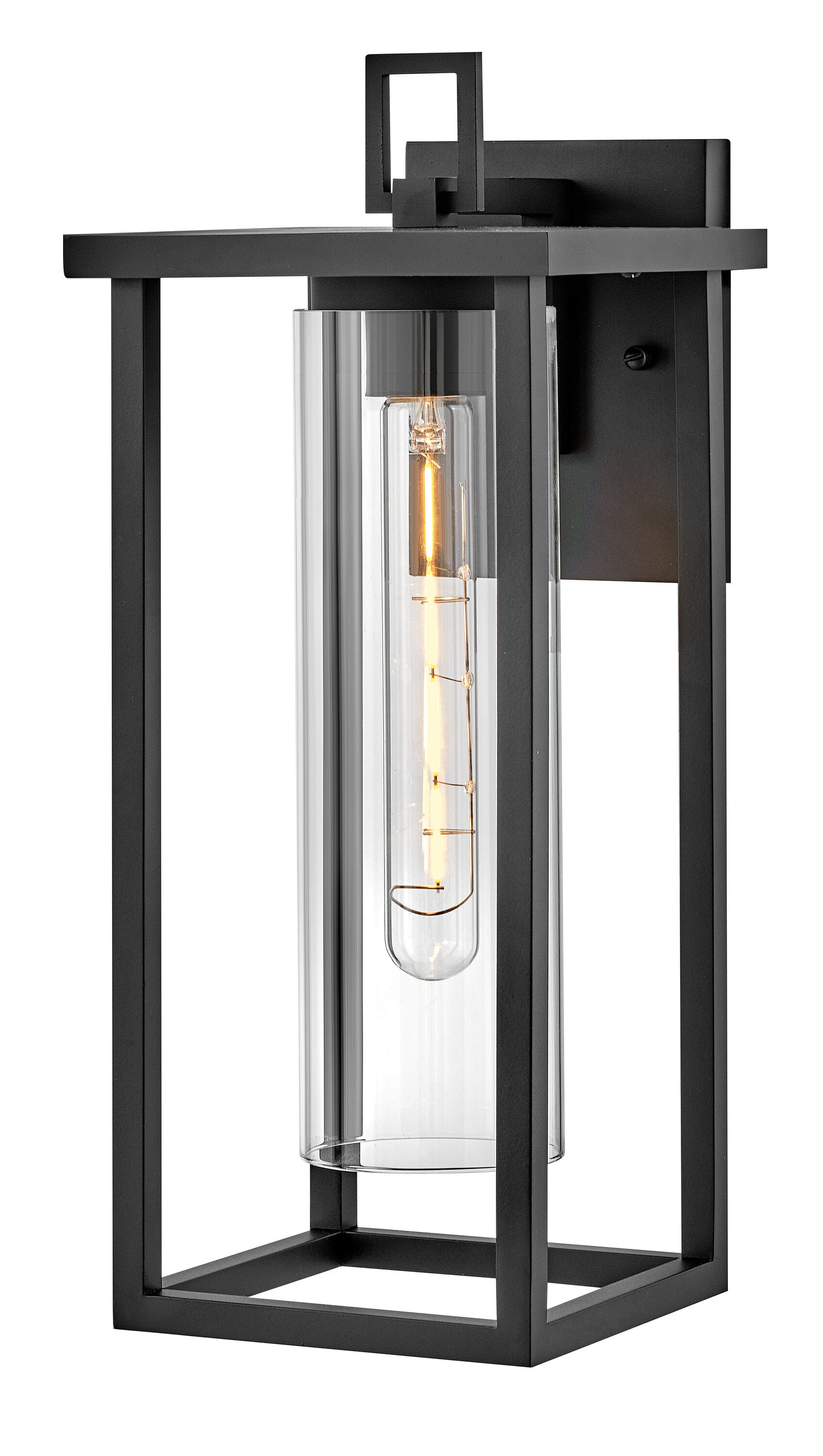 Lark Rhett 1-Light 17-in H Matte Black LED Outdoor Wall Light in the ...