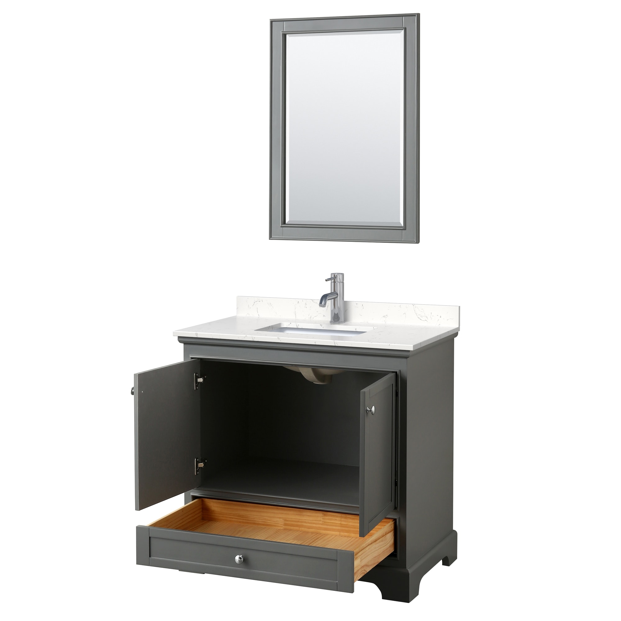 Wyndham Collection WCS202036SKGC2UNSM24 Bath-Vanity-Combo - View #2