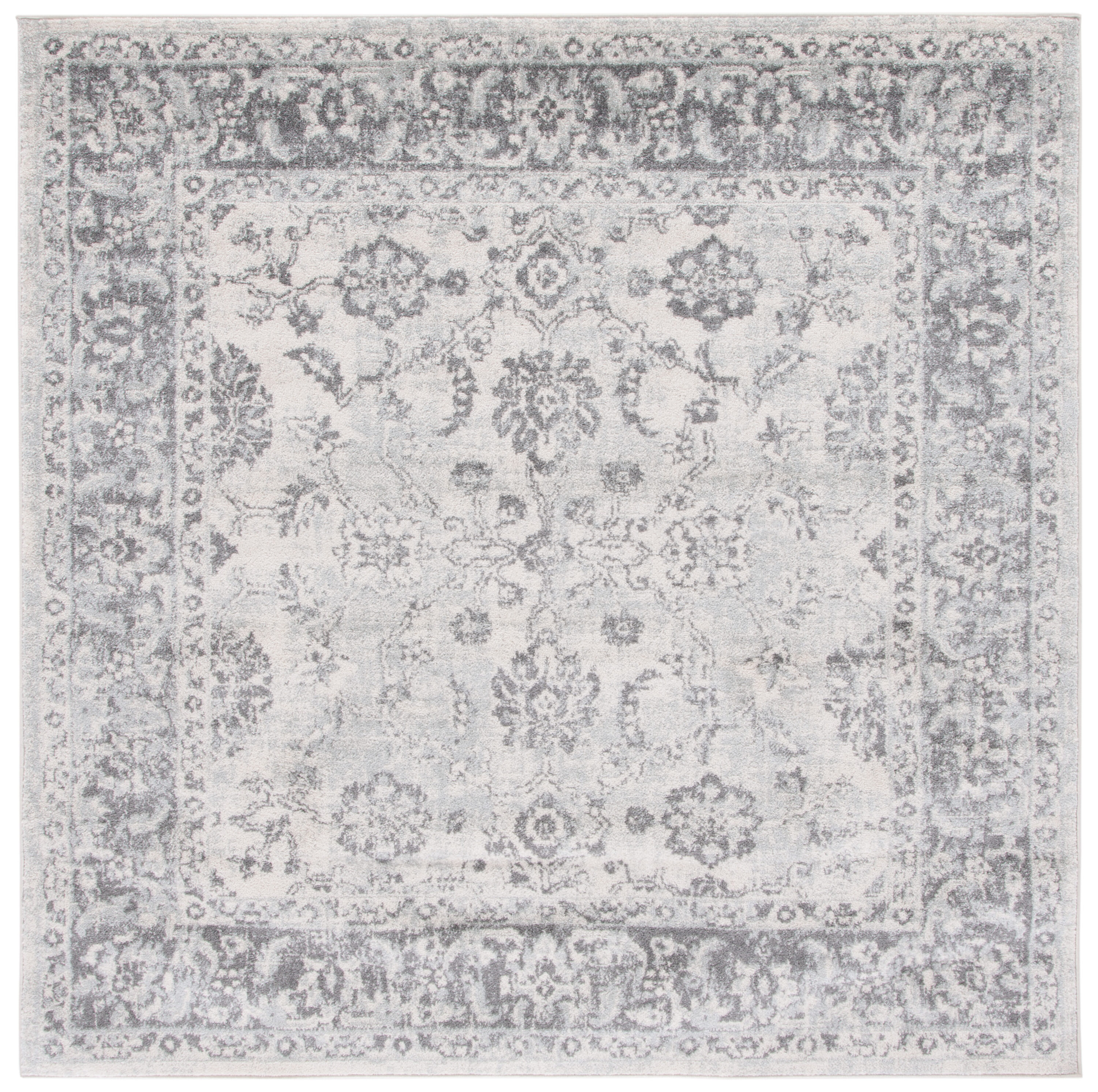 Tulum 281C Ivory Grey 7 X 7 Area Rug