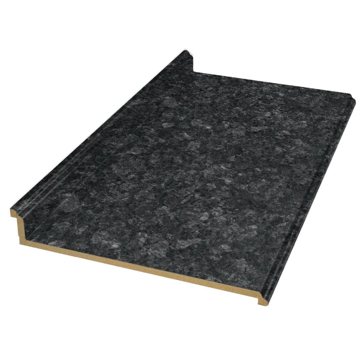 VT Dimensions 10-ft x 25.5-in x 3.75-in Midnight Stone, Etchings Laminate Countertop with Integrated Backsplash
