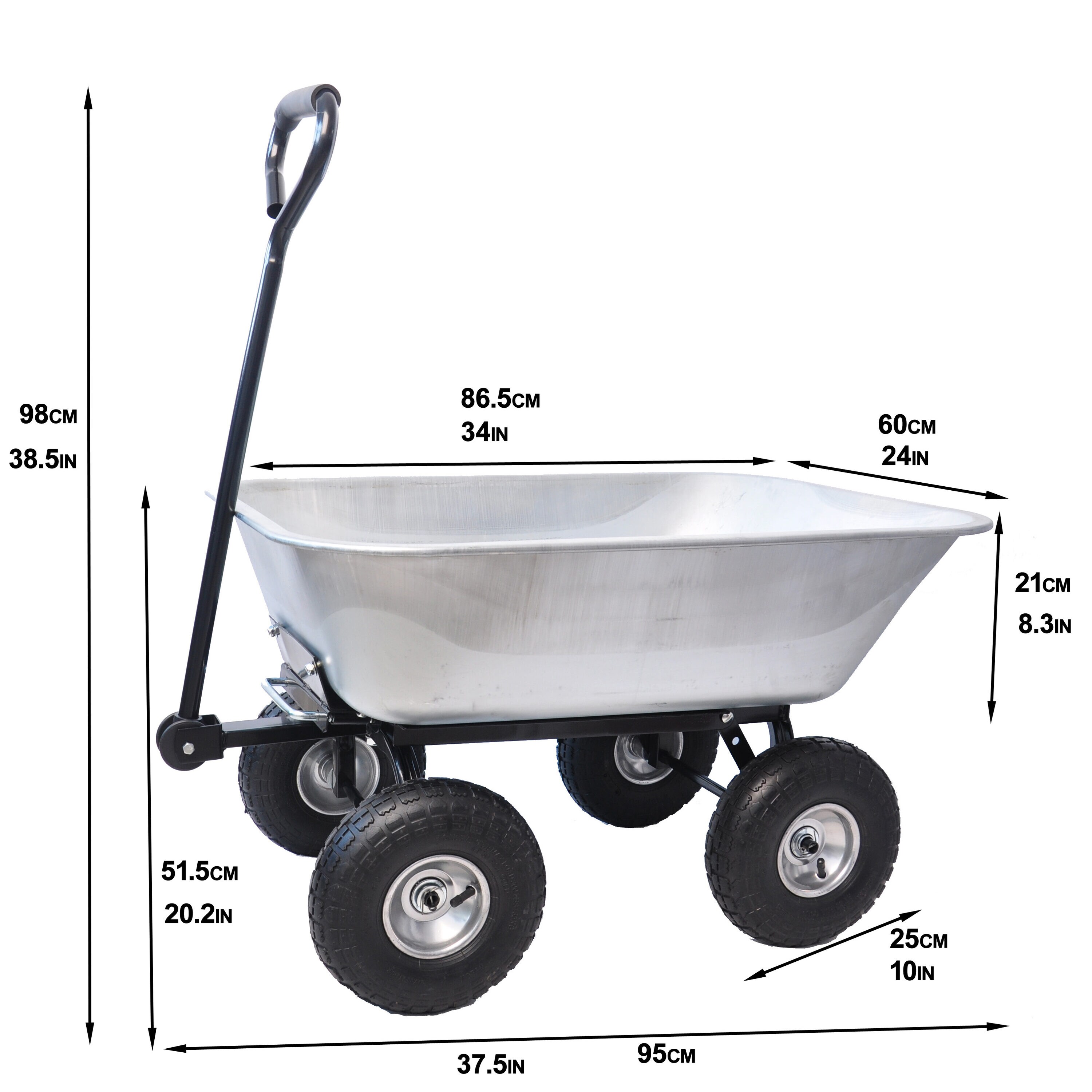 Yard Butler EZ Turn Hose Cart : heavy duty 4 wheel garden hose wagon