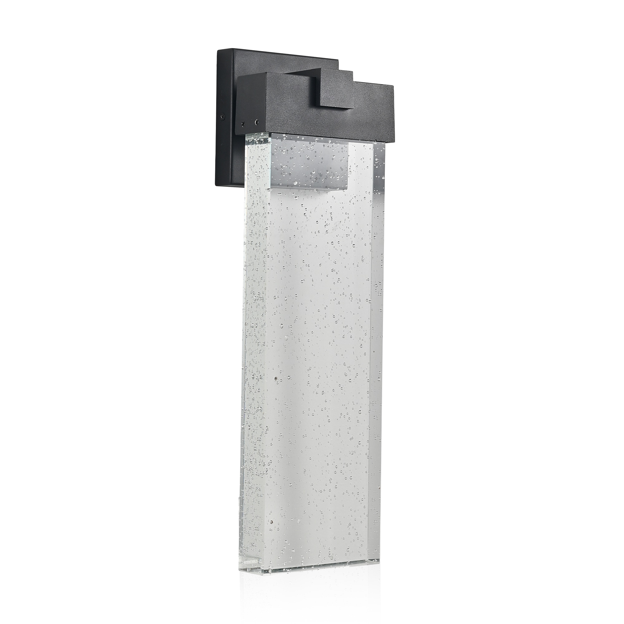 LIVIZA 18.2-in H Black Hardwired Integrated LED Outdoor Wall Light