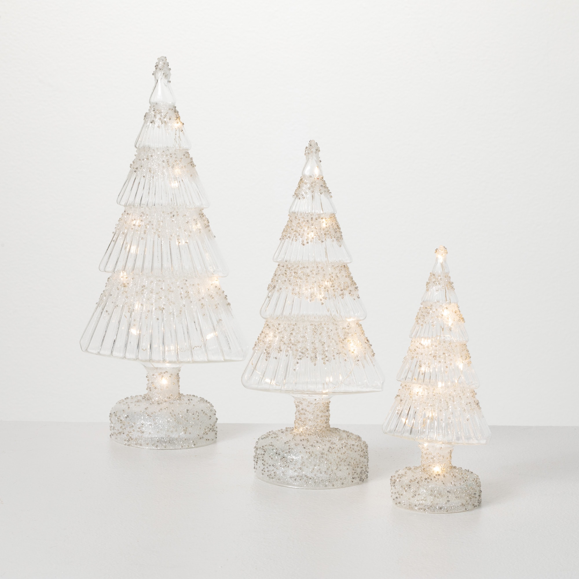 Sullivans G8376 13-in Lighted Decoration Christmas Tree(s) (3-Pack) Battery-operated Christmas Decor