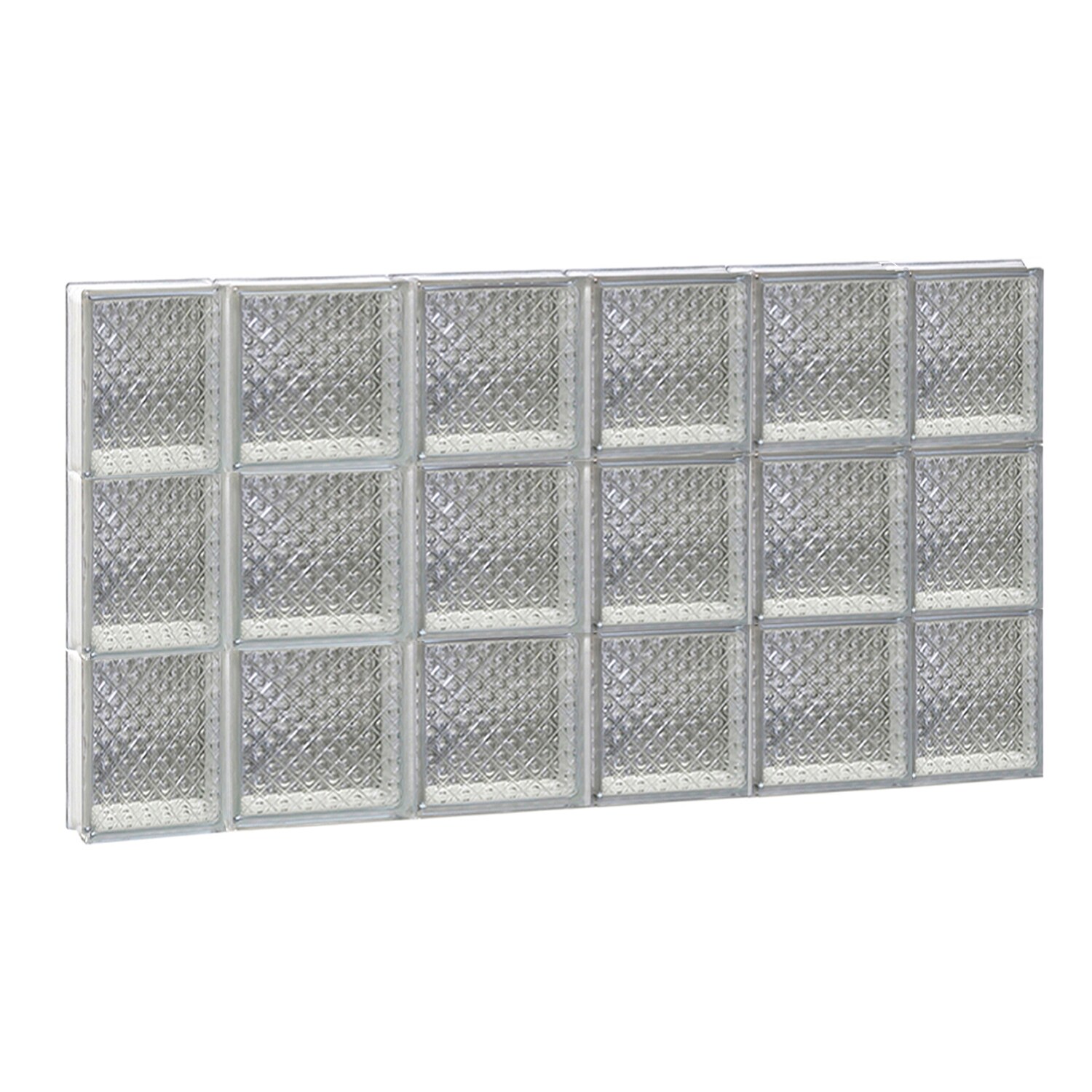 REDI2SET S4424DP Diamond Glass 42-1/2-in x 23-1/4-in Frameless Replacement Glass Block Window