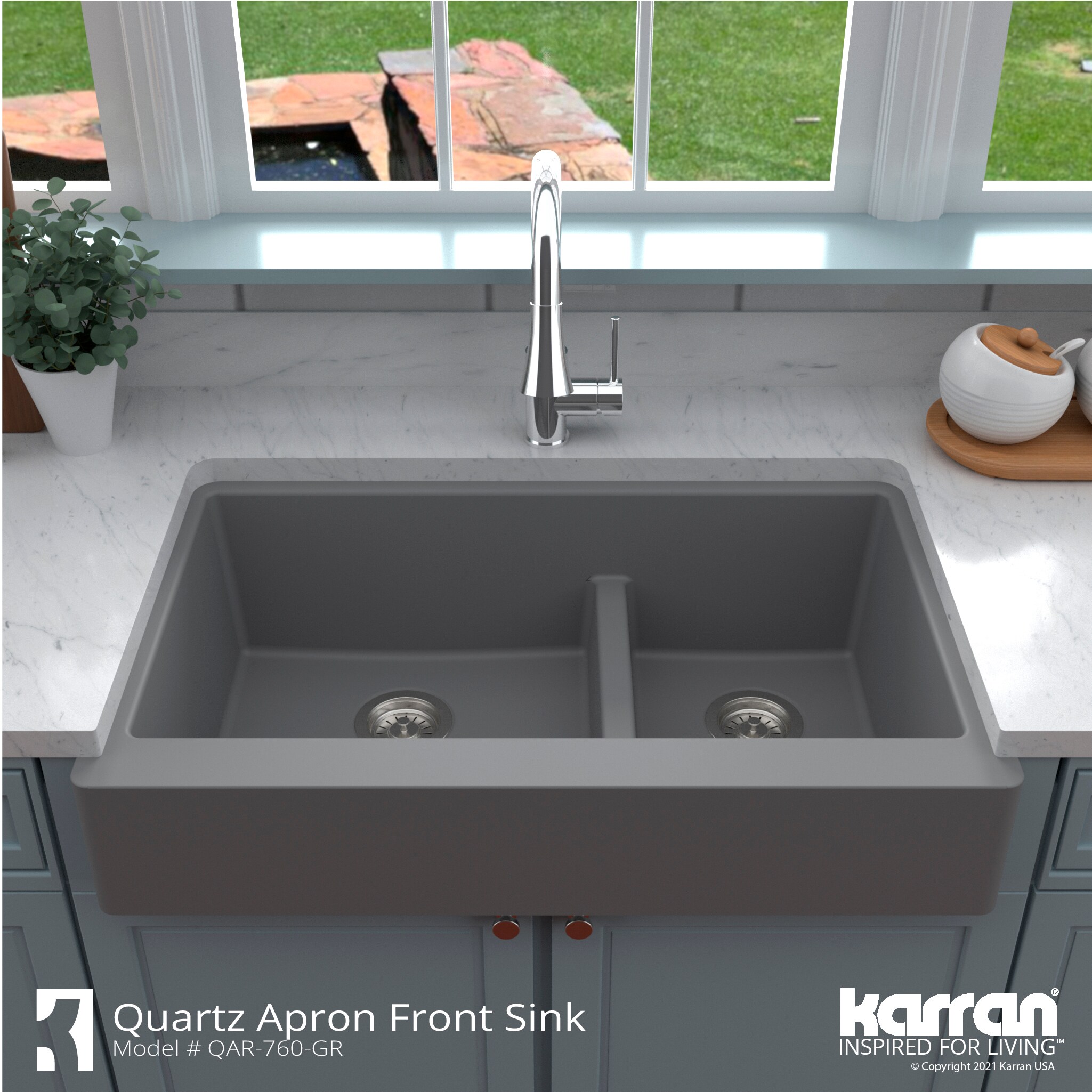 Farmhouse 3018  30-Inch Concrete Apron-Front Kitchen Sink