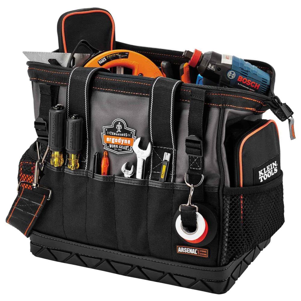 Arsenal Gray Tool Bag 18-in Nylon 28 Pockets 1680D Ballistic Polyester ...