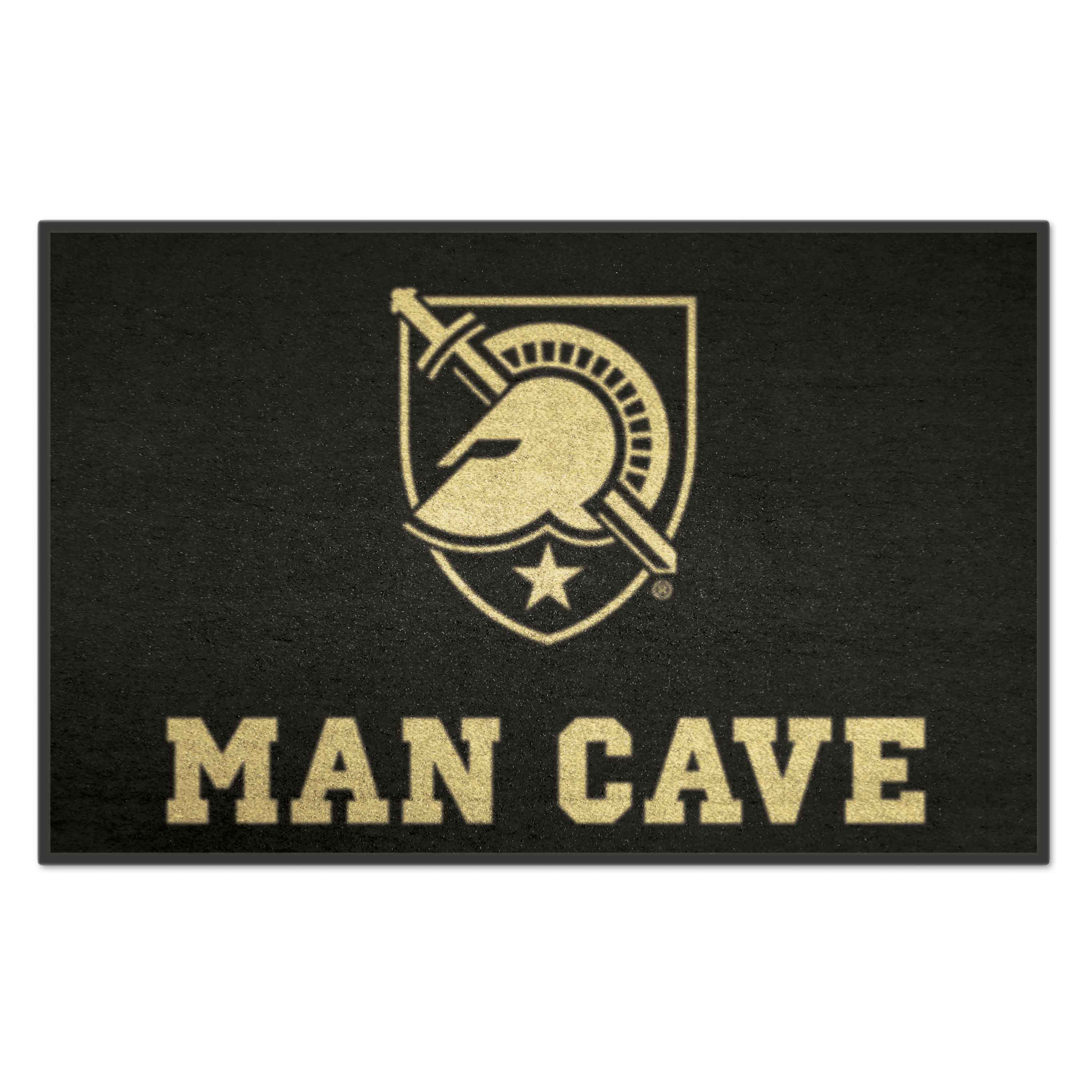 FANMATS 17233 Army Black Knights 2-ft x 3-ft Black Nylon Rectangular Indoor or outdoor Decorative Sports Door mat