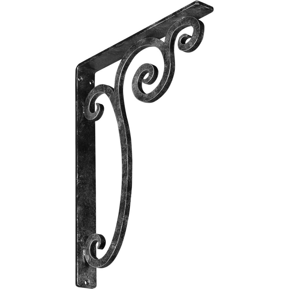 Ekena Millwork BKTM01X12X15SAVASV Avery 12-in x 1.5-in x 15-in Gray Wrought iron Countertop support bracket