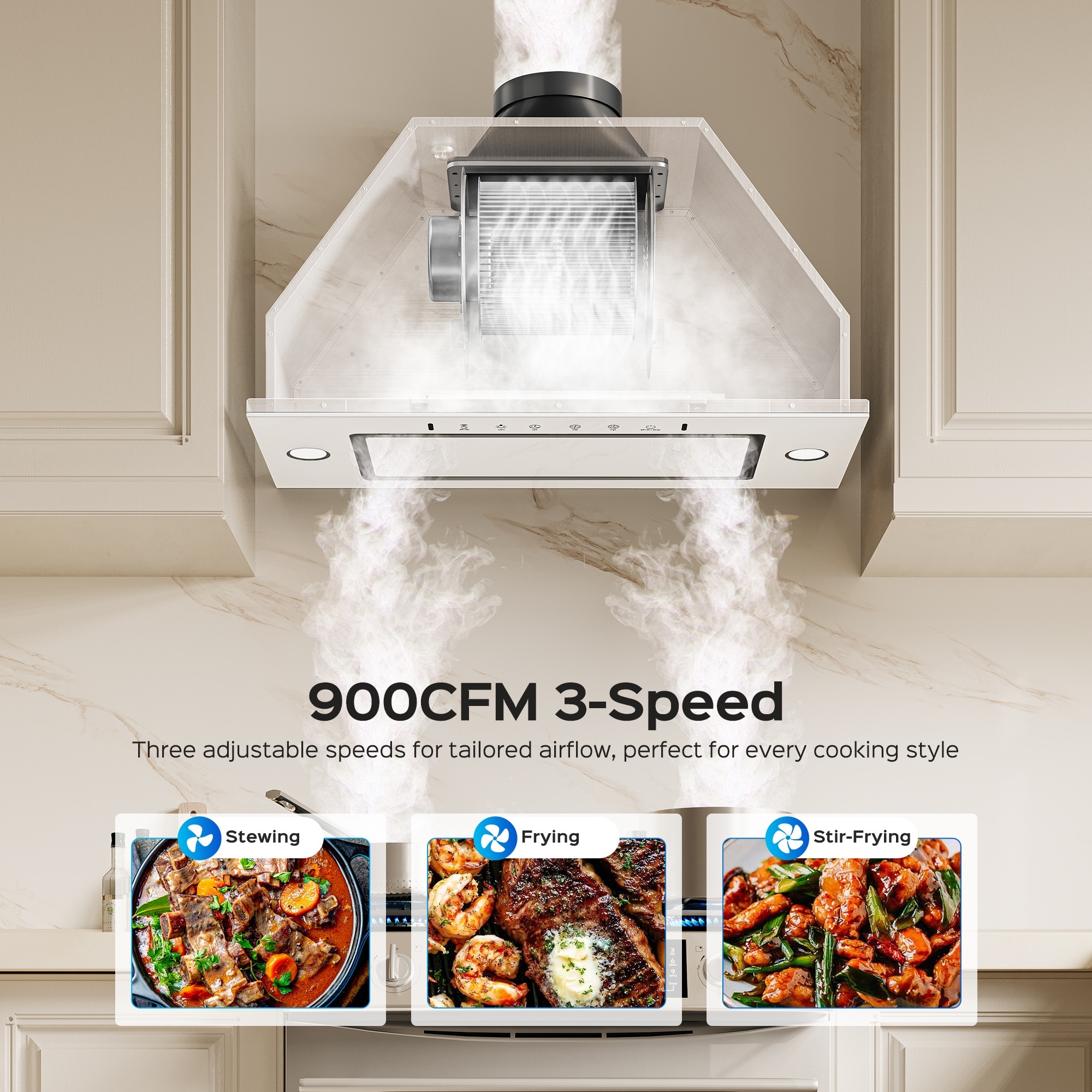 VIKIO B0130W Undercabinet-Range-Hoods - View #5