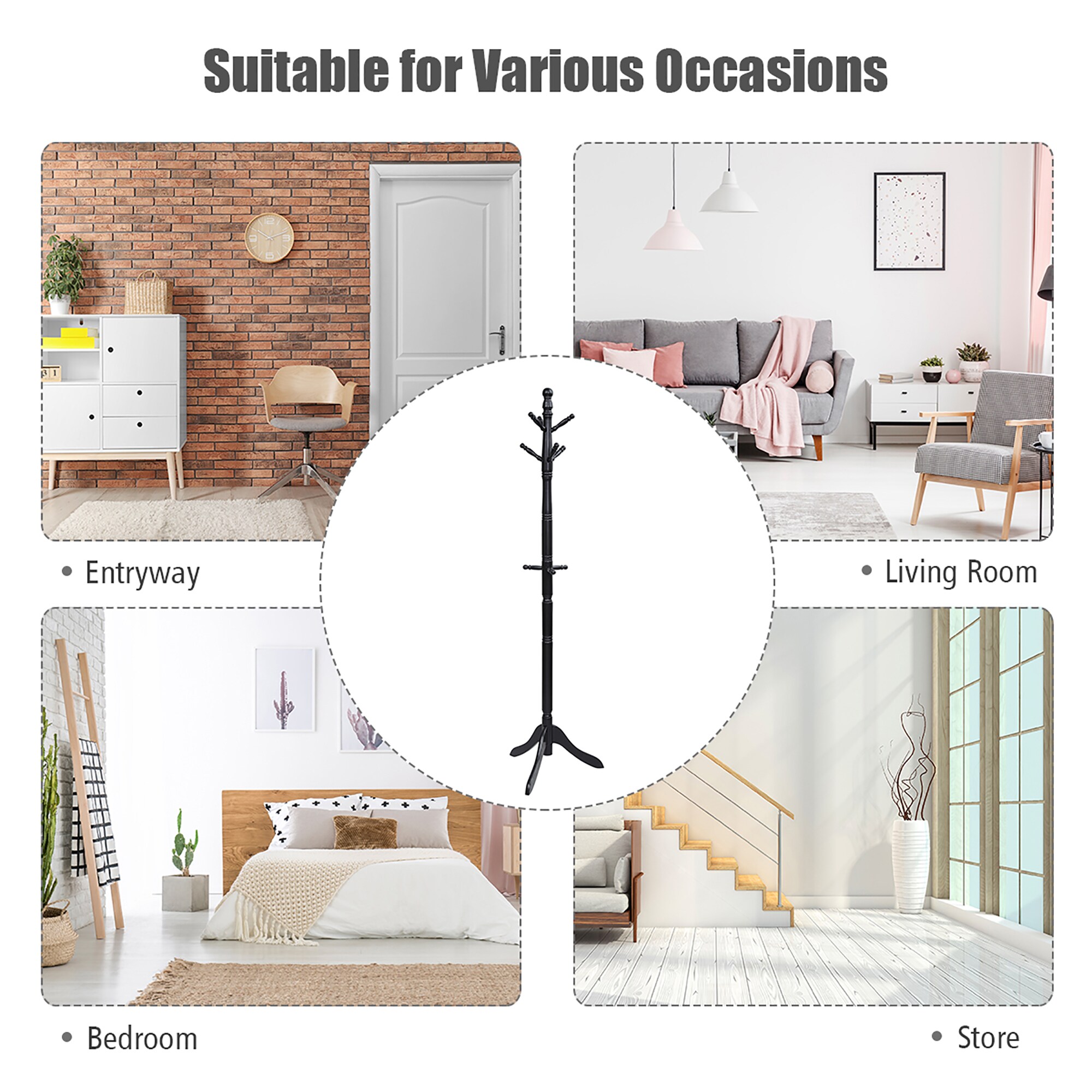 Goplus LWS00391 Coatrack-Stands-Pedestals - View #4