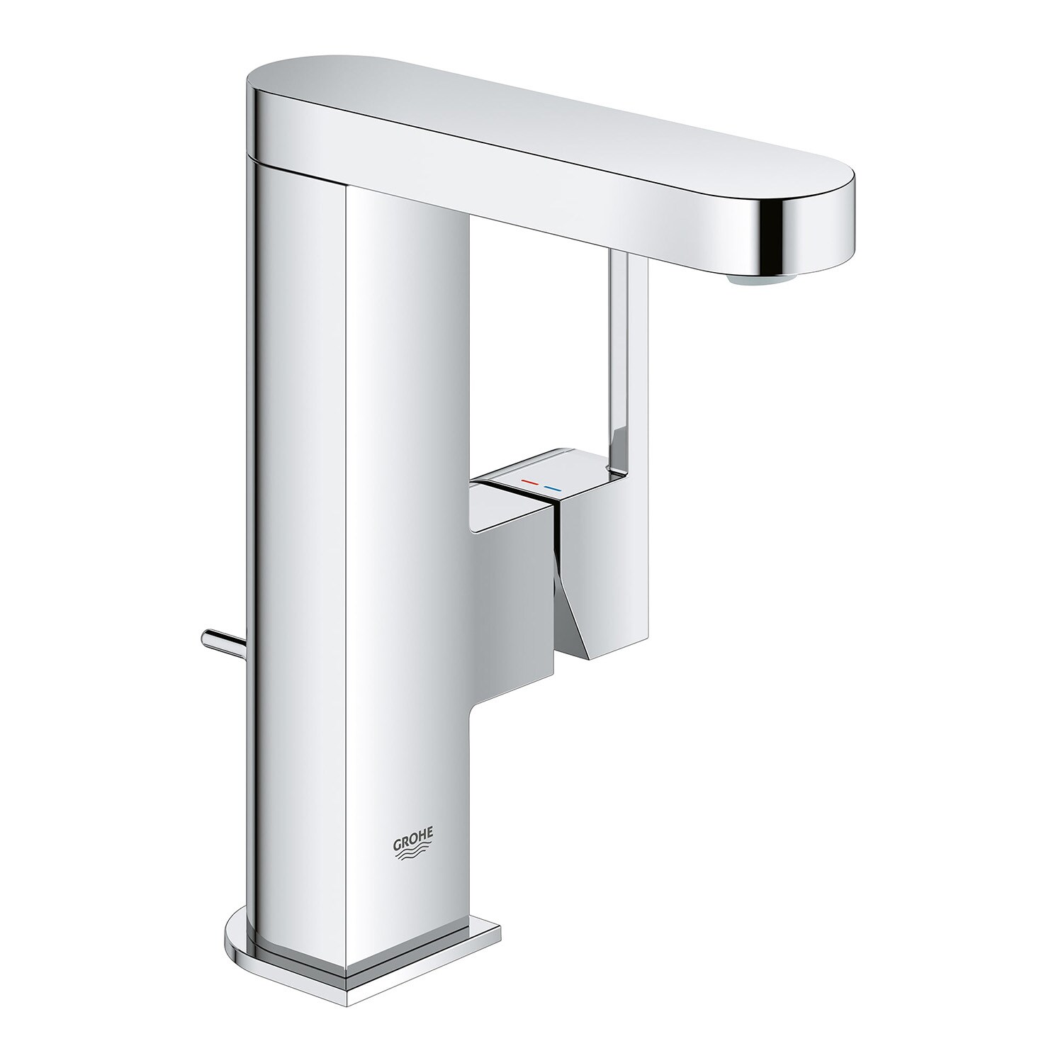 GROHE Plus Brushed Nickel Single Hole 1-Handle WaterSense Bathroom Sink ...