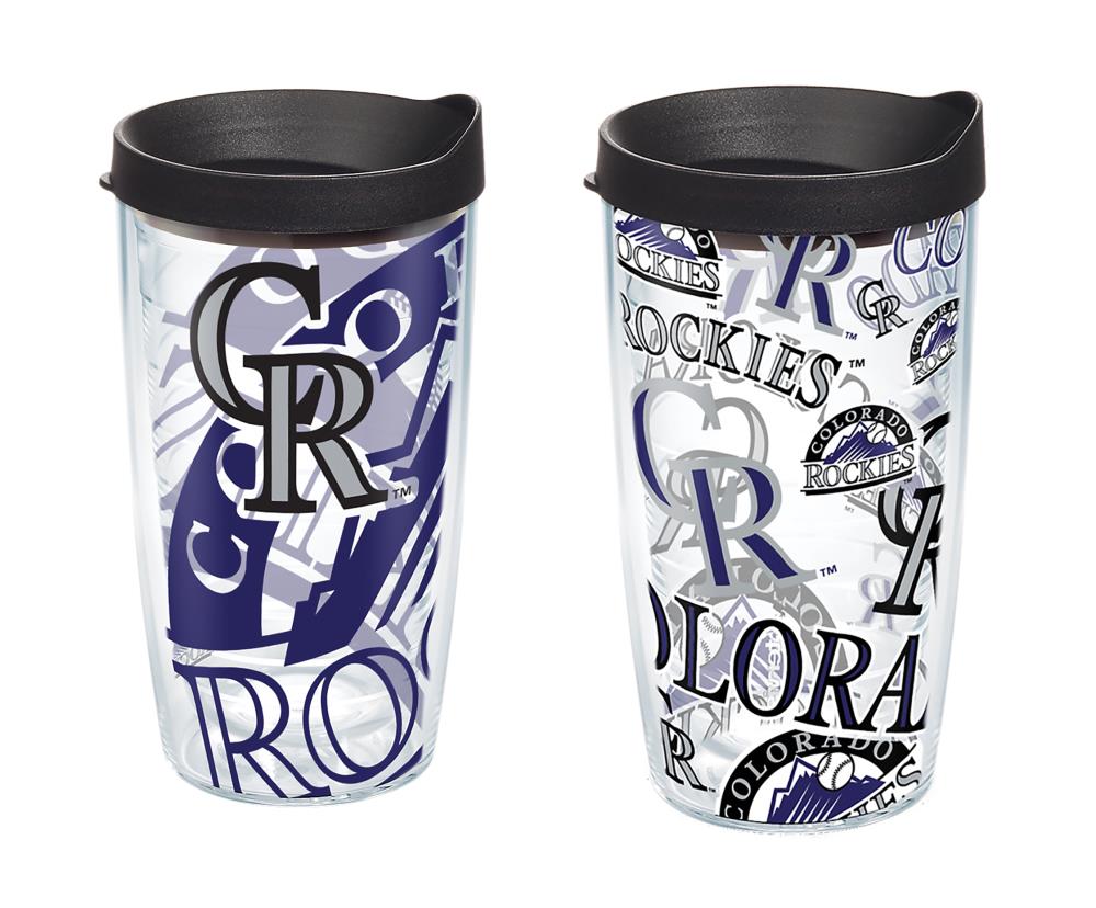 MLB Colorado Rockies All Over 20 oz Stainless Steel Tumbler with Lid