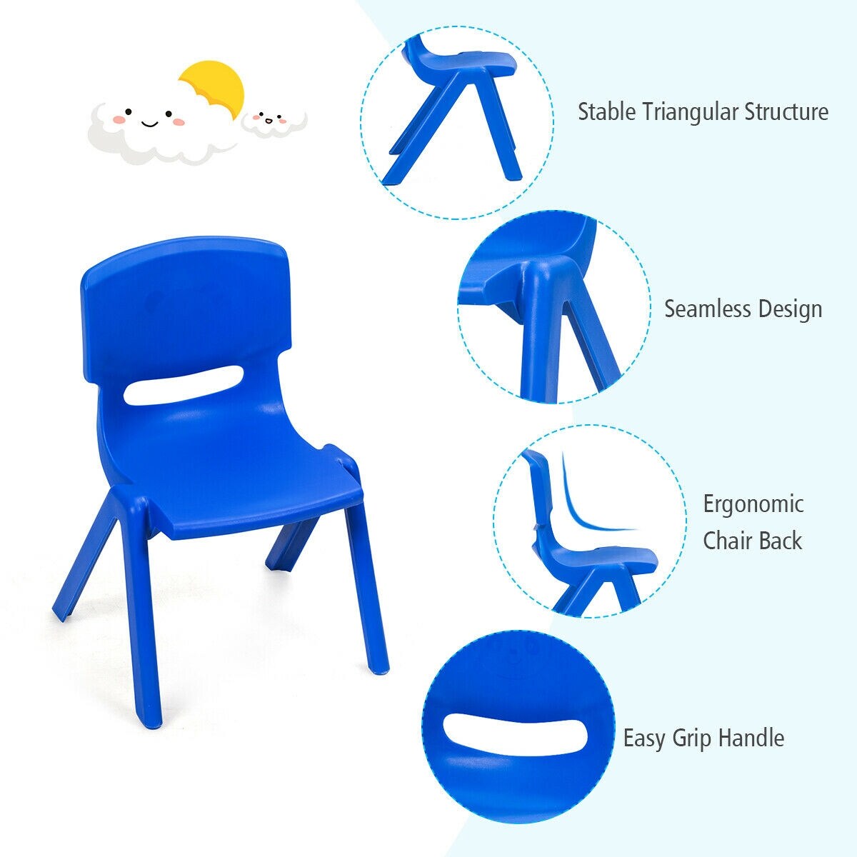 CASAINC WF-HYSN-64568BL-4 chairs - View #8