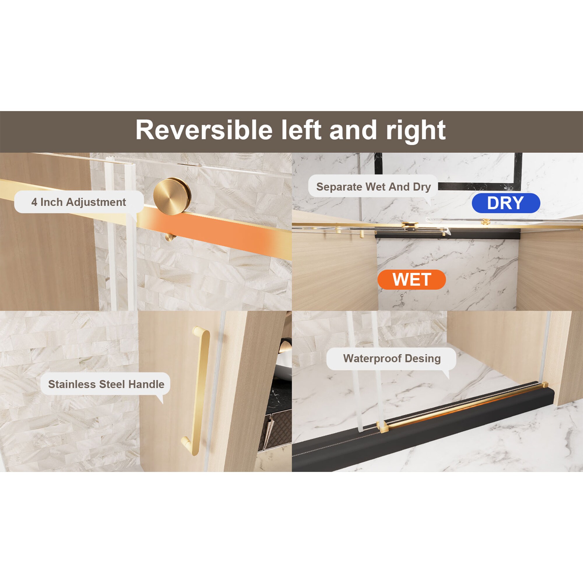 LIVIZA G1PF6076GD-100 Shower-Doors - View #10