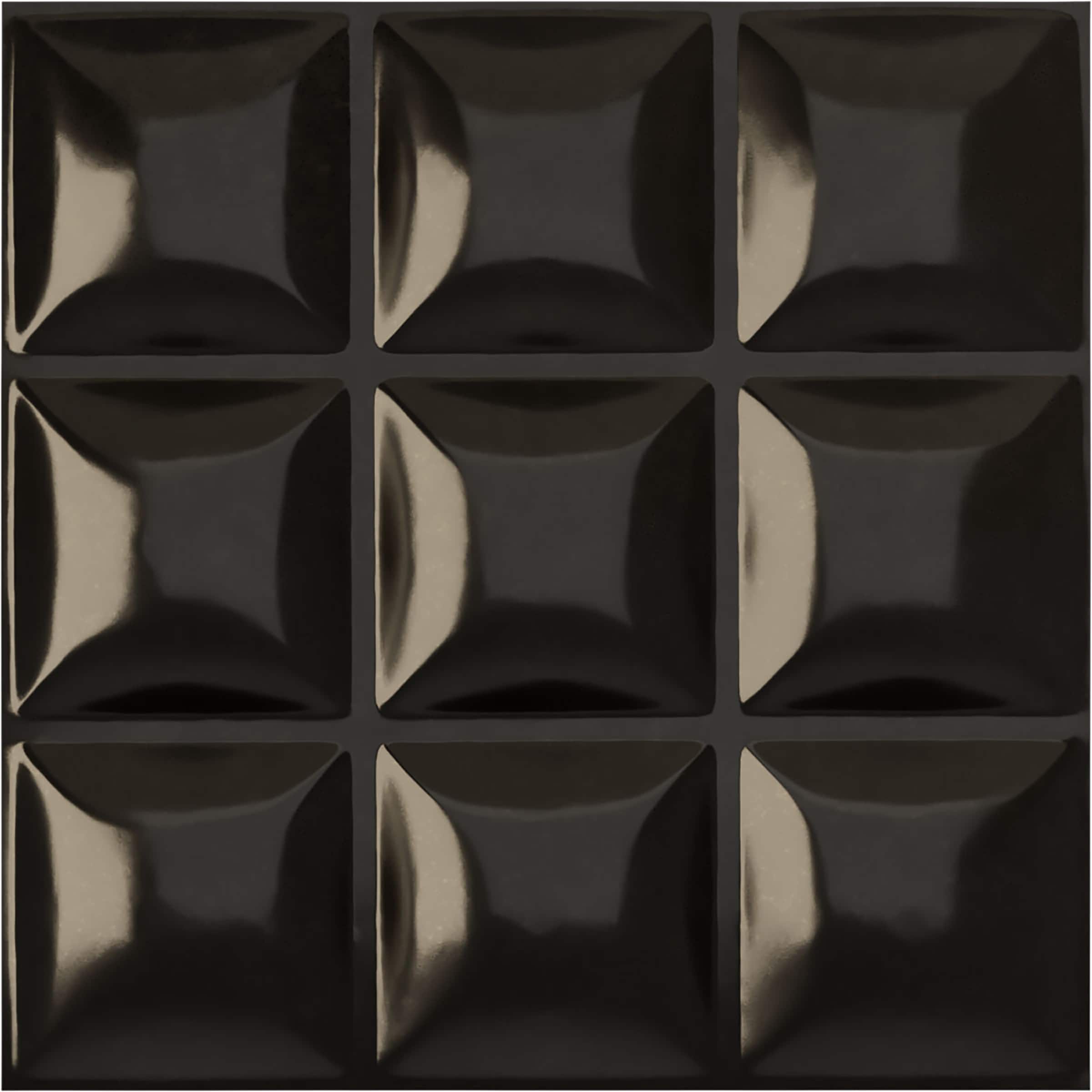 Ekena Millwork WP20X20CLECA 19-5/8-in x 19-5/8-in Embossed Paintable/Stainable Black PVC Geometric Wall Panel ( 2.67-sq ft )