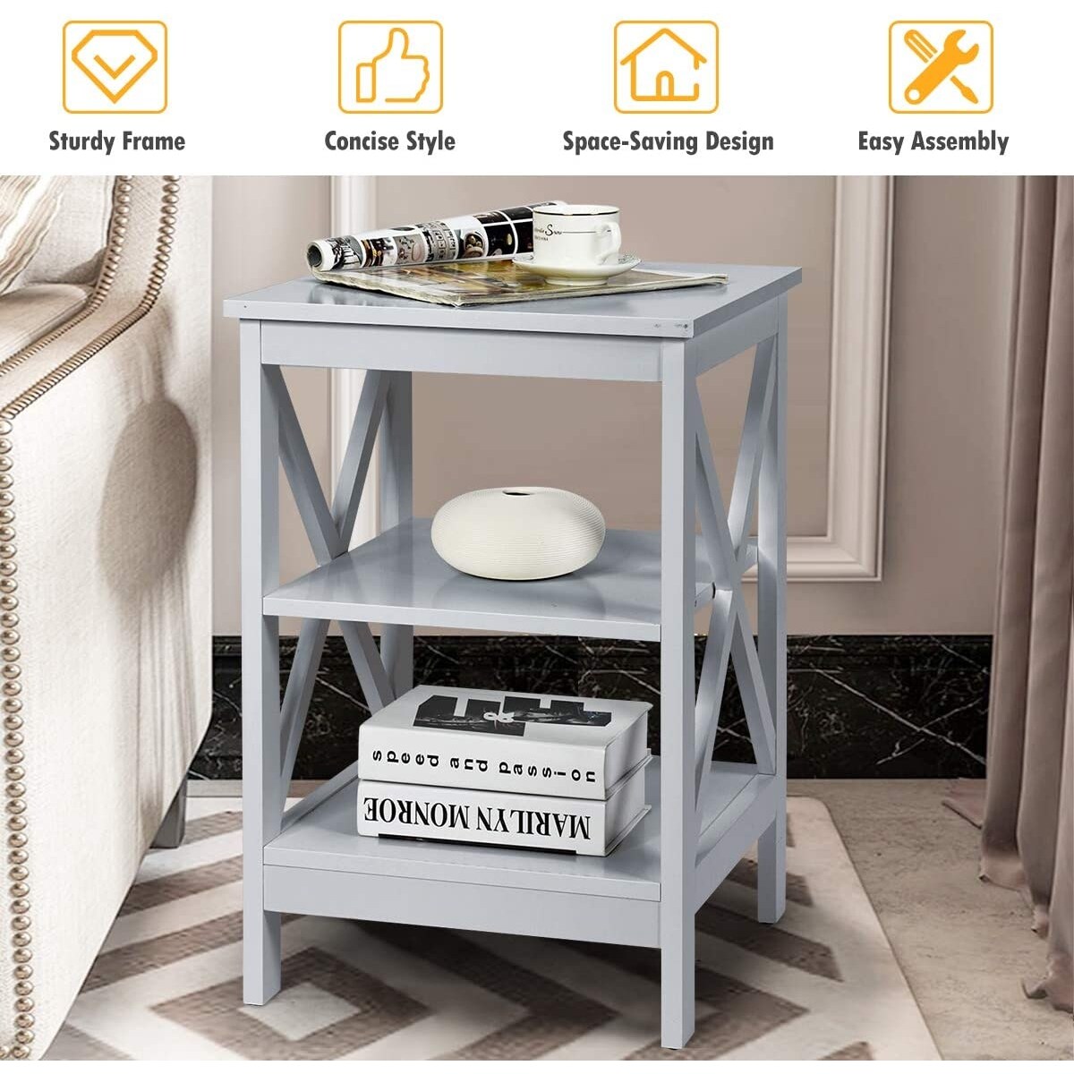 Slickblue D-CO-2-RG88656WH nightstands - View #7