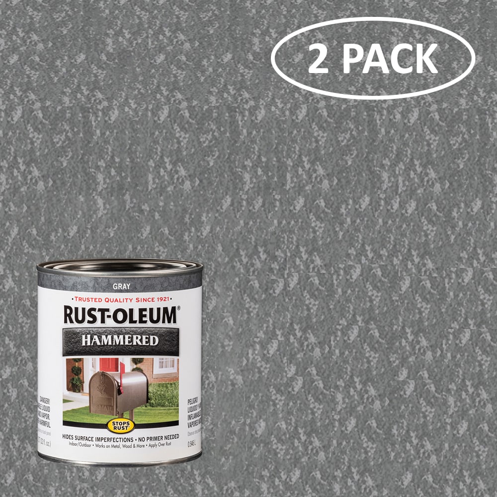 Rust-Oleum 7214502SOS Stops Rust Gloss Gray Interior/Exterior Oil-based Industrial Enamel Paint ( 1-quart )