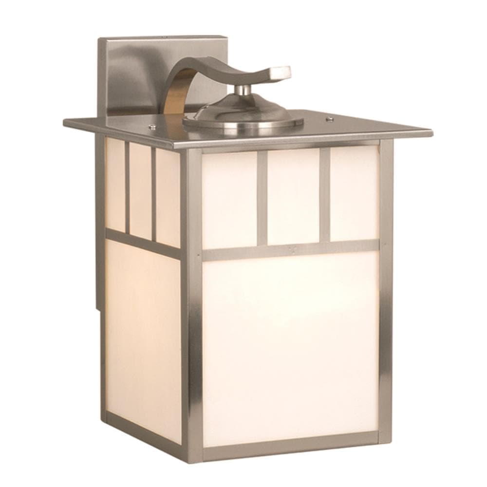 Cascadia OW14693ST Mission 1 -Light 12.5-in H Satin Stainless steel Hardwired Outdoor Wall Light
