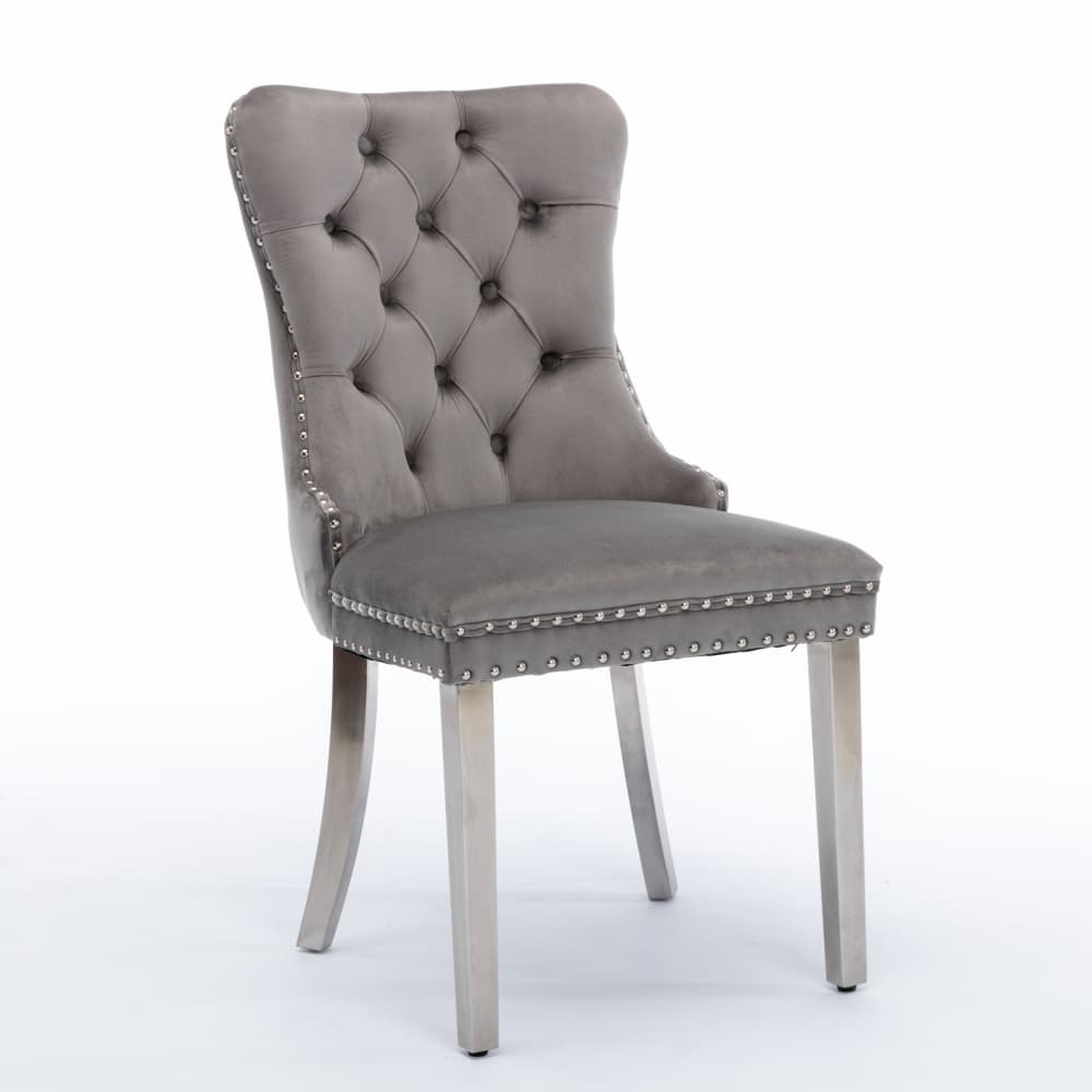 Maison Boucle RUNO-CHAIR-GRAY-4 Dining-Chairs - View #4