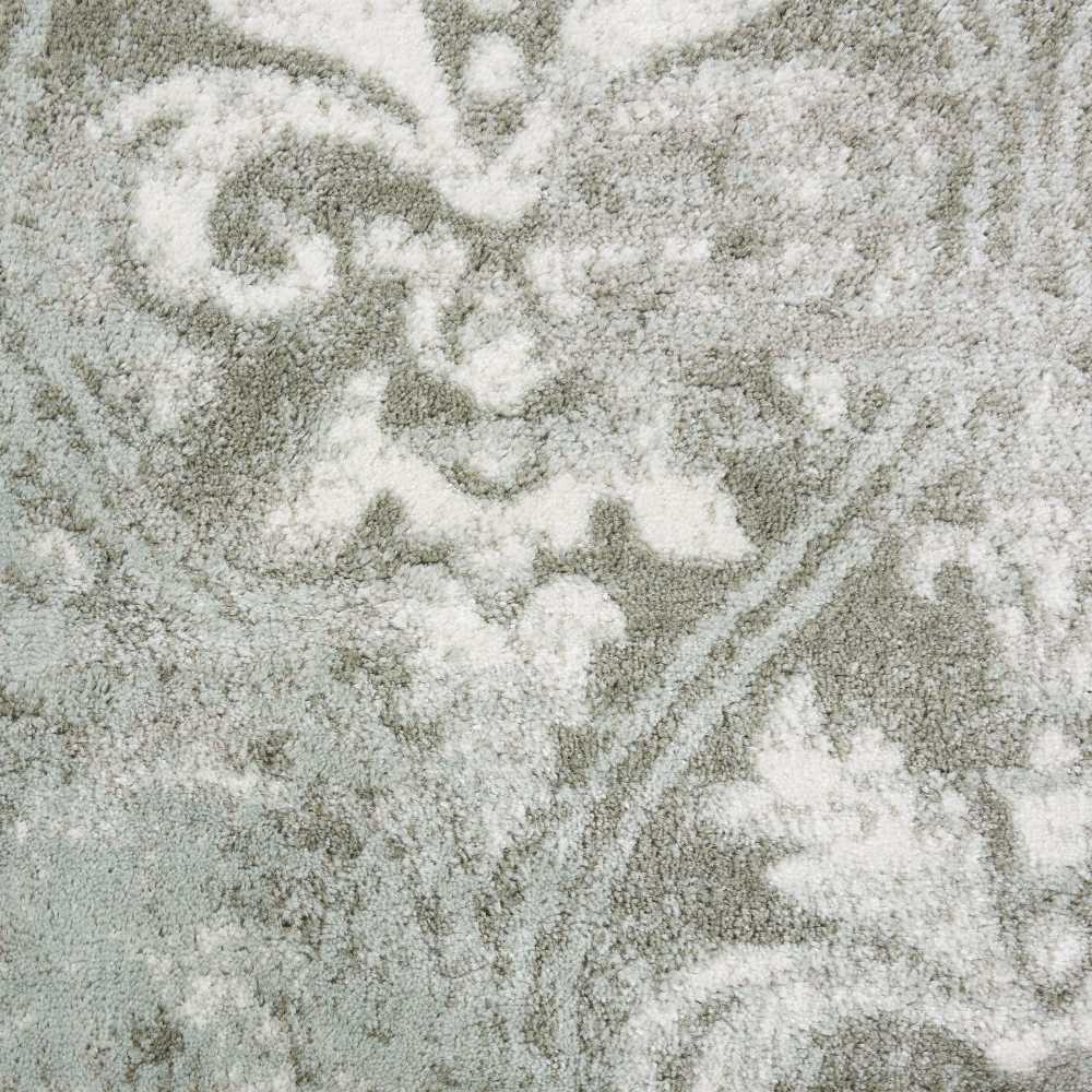 Euphoria Gray 5' Square Synthetic Area Rug