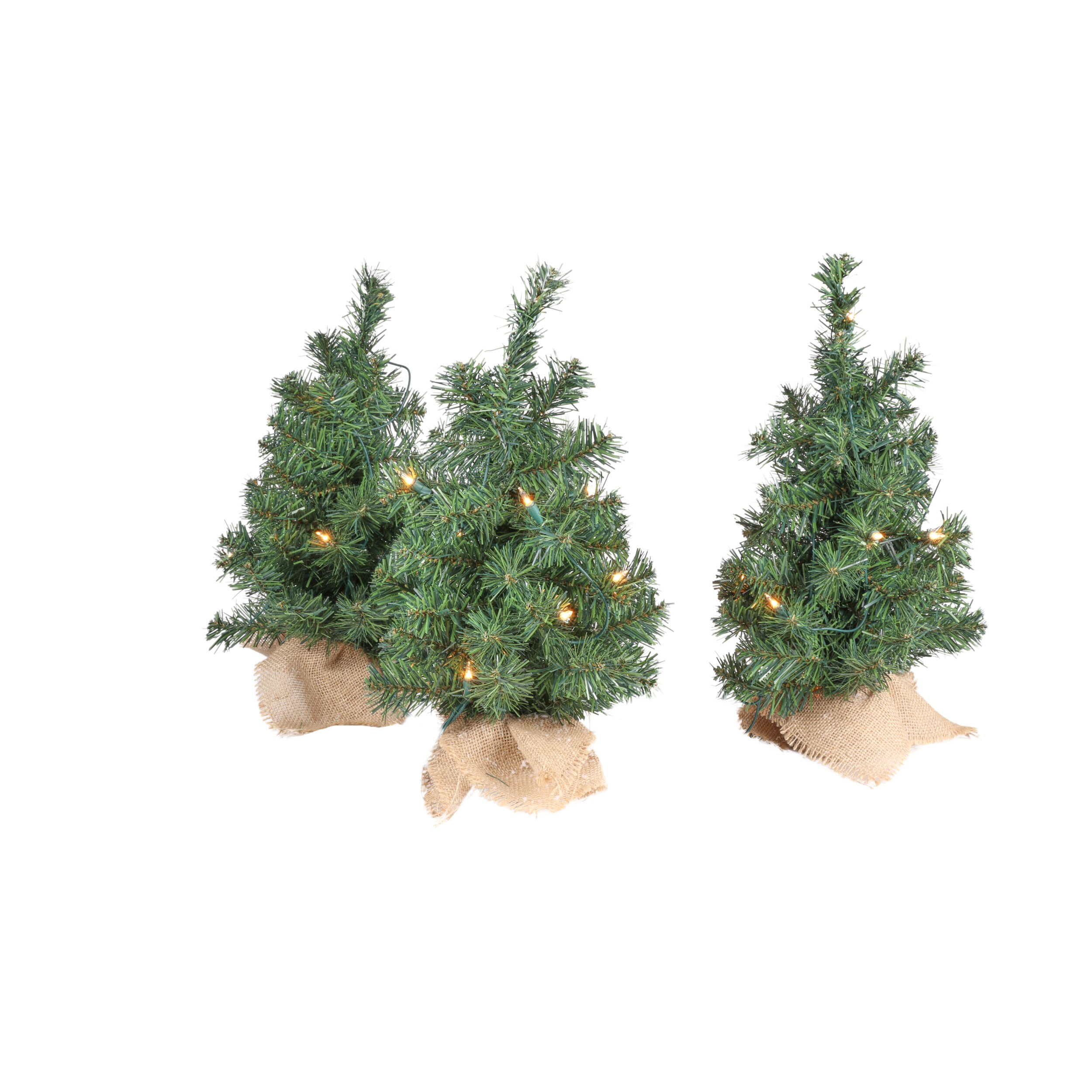 Holiday Living 3-Pack 18-In Christmas Tree Yard Decoration With Clear Incandescent Lights In The Outdoor Christmas Decorations Department At Lowes .Com