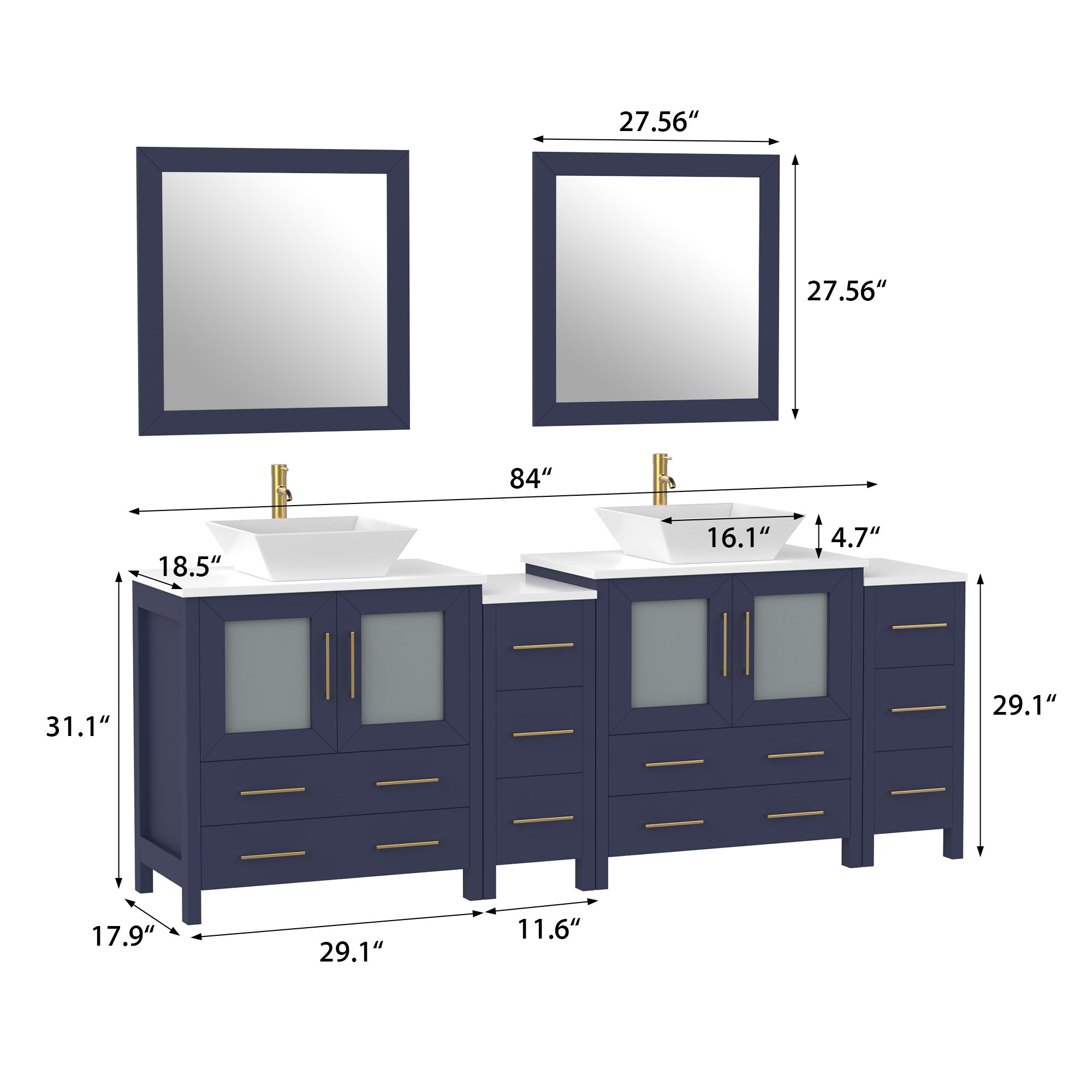 Vanity Art VA3130-84B Bath-Vanity-Combo - View #11