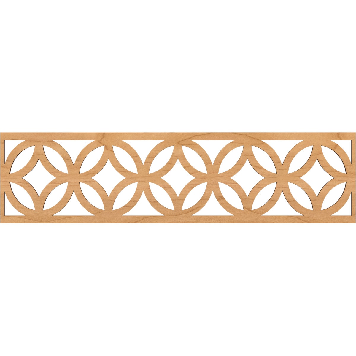 Ekena Millwork MLDA12X47CROMA Crosby Fretwork Flat Trim 12-in x 3.92-ft Maple Brown Unfinished 2156986 Pierced Wall Panel Moulding