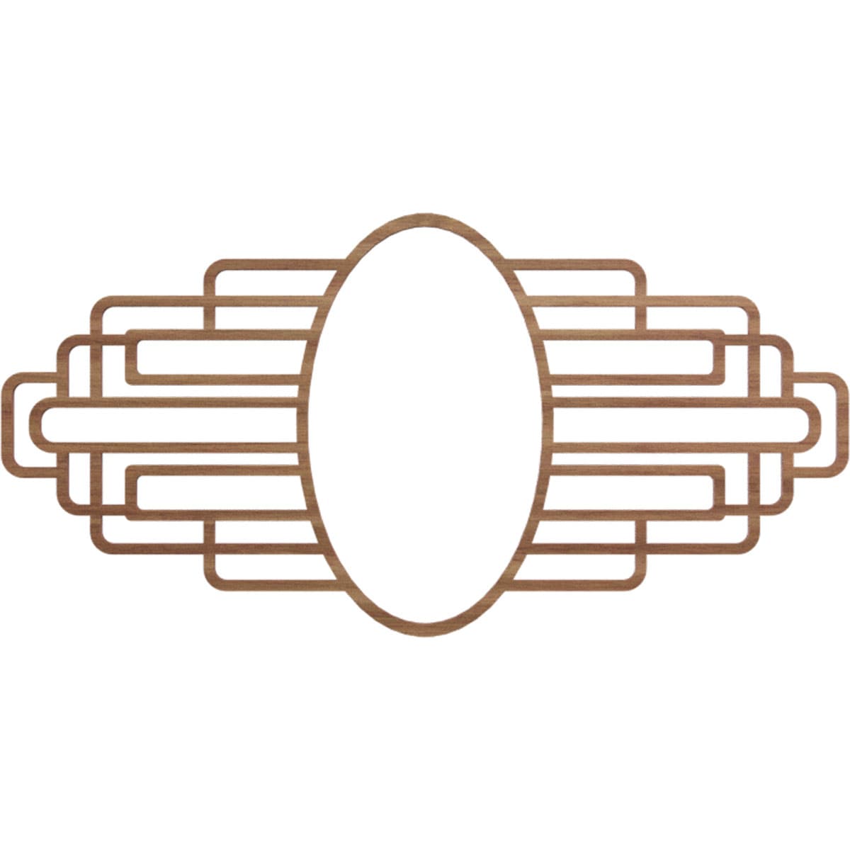 Ekena Millwork CMWP20X10X0250EBWA Elizabeth Fretwork Pierced 10-in W x 20-in L Craftsman Walnut Wood Whole Ceiling Medallion
