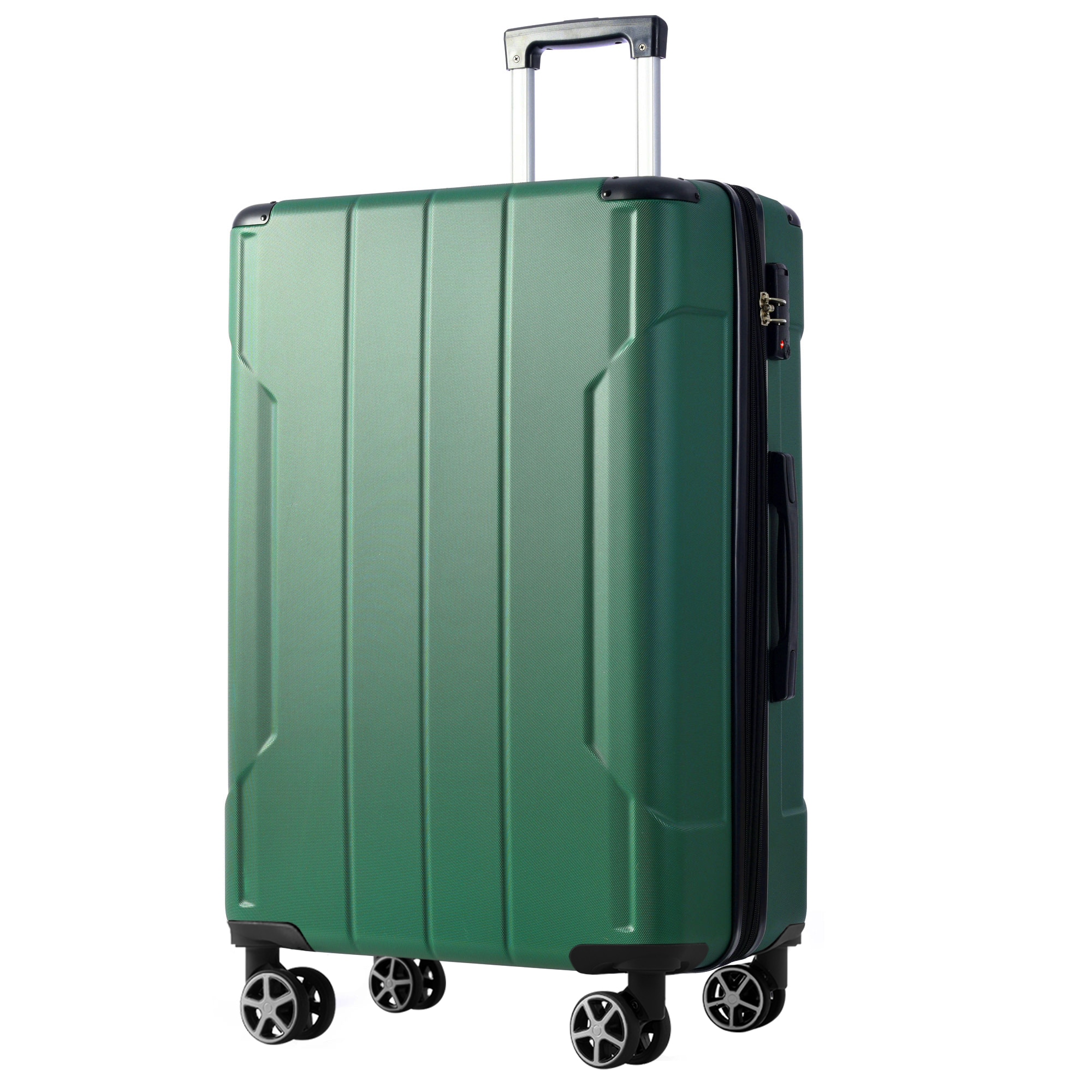 Flynama L-P189882F 18.5'' x 11.6'' x 29.5'' Green Plastic Hardshell Suitcase