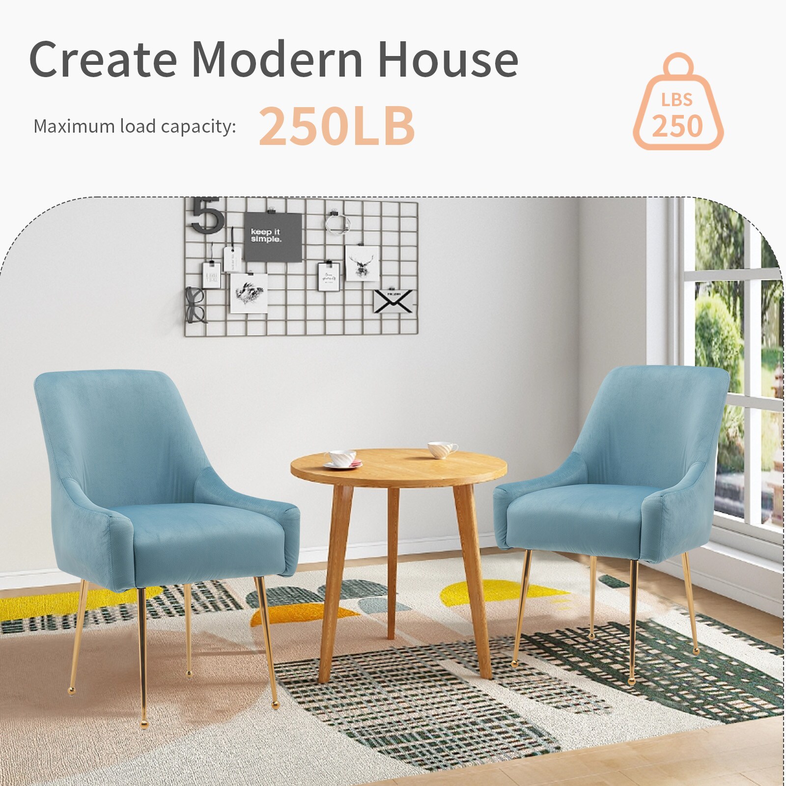 BWE A-9CHAIR-07-LBE Dining-Chairs - View #2