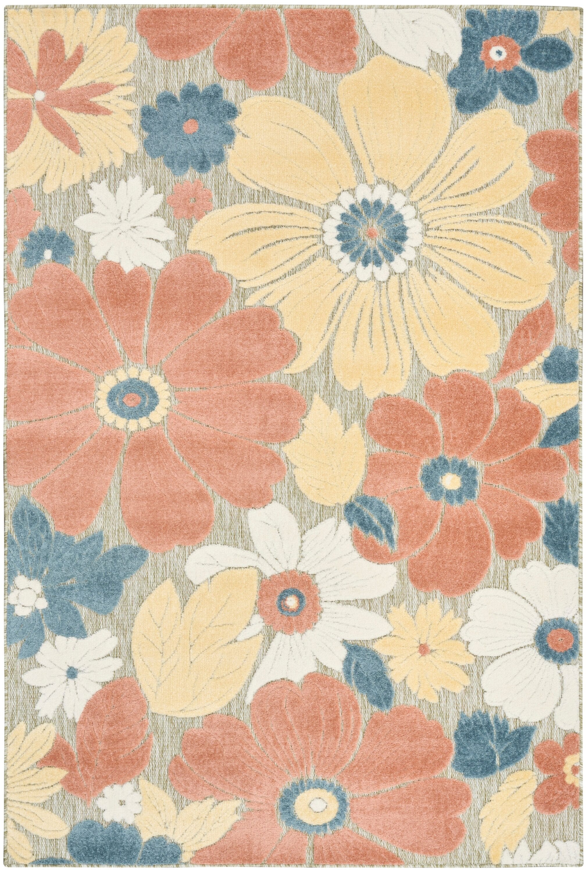  Home Aloha 4 x 6 ft Rose Indoor or outdoor Area Rug